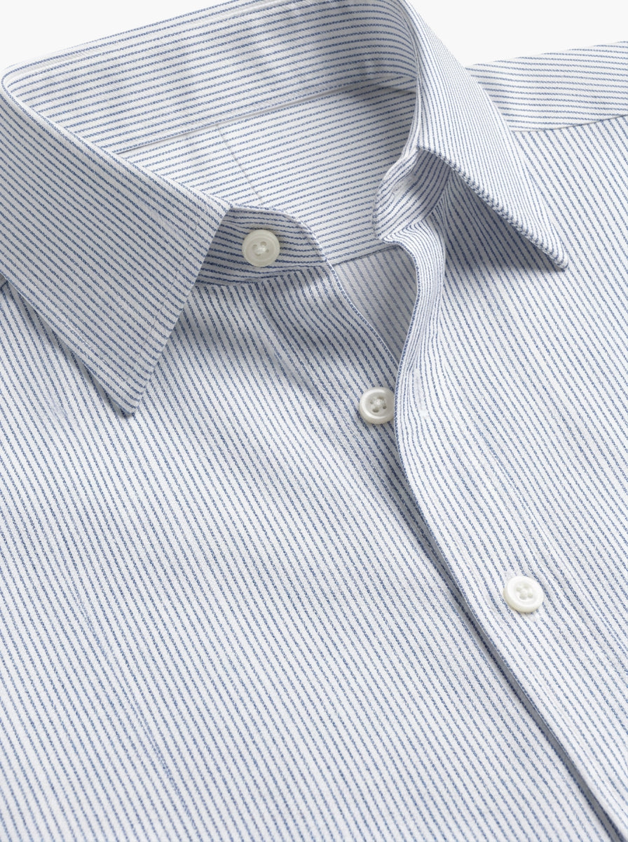 White & Blue Stripes Shirt