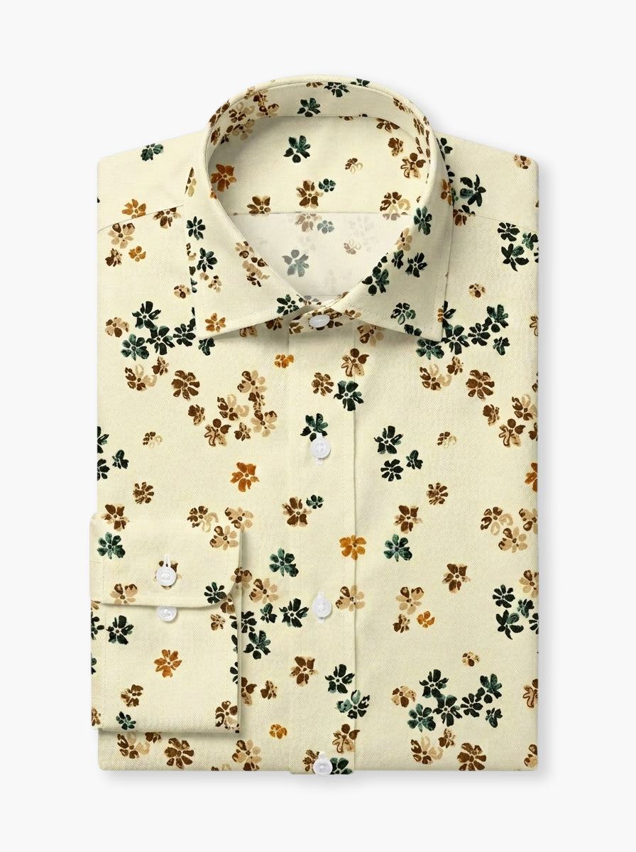 Earthy Green Cotton Floral