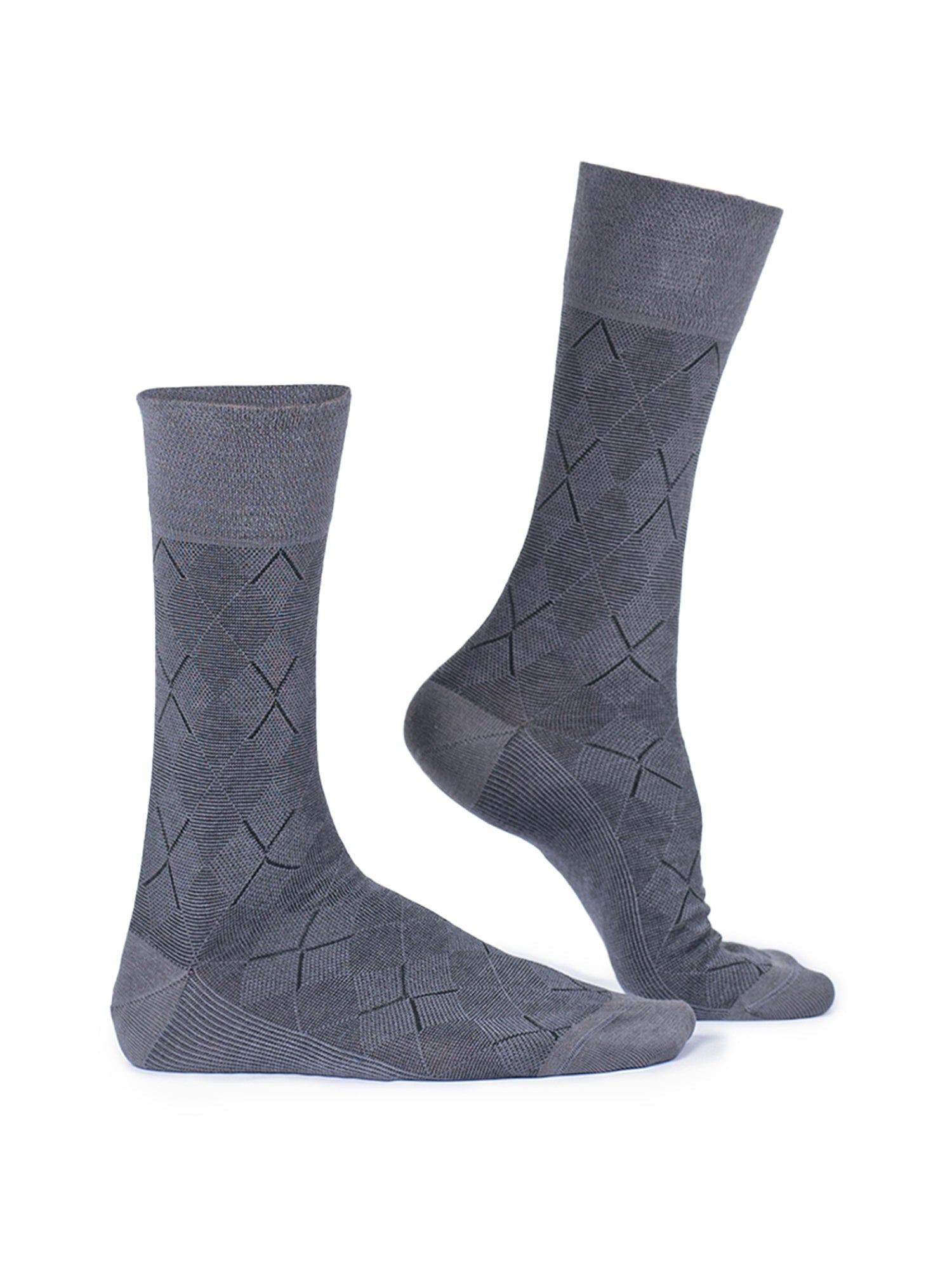 Mercerized Cotton Blend Crew Socks