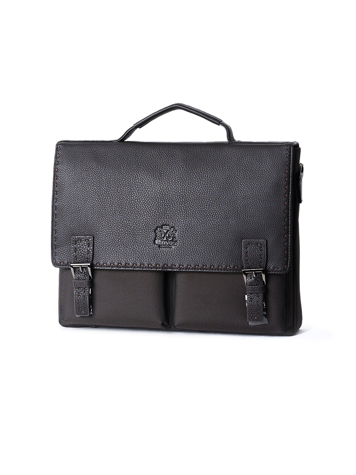 Brown Full-Grain Leather Laptop Bag