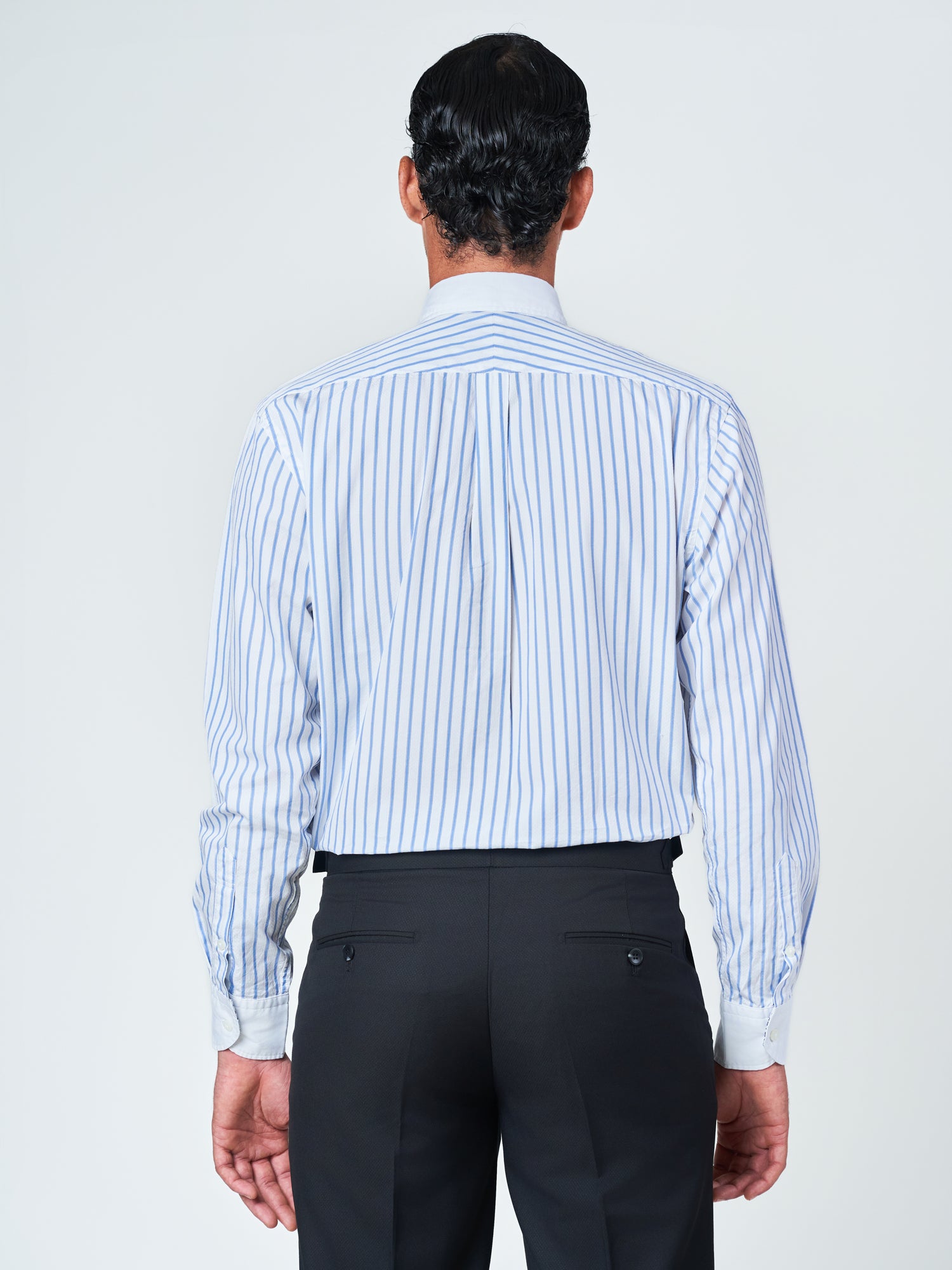 Blue Stripe Formal Long Sleeve Shirt