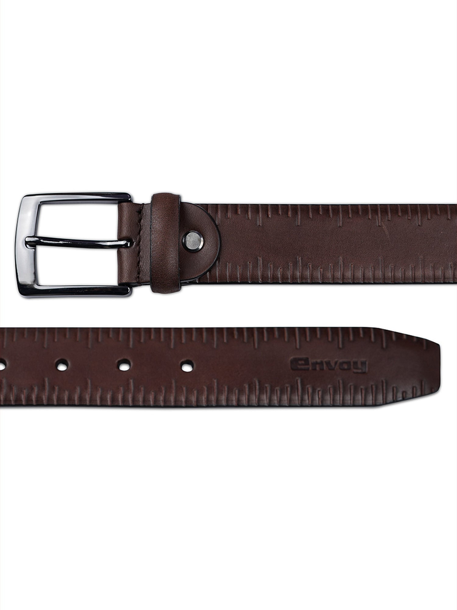 Men’s Coffee Brown Leather Belt with Wallet Set