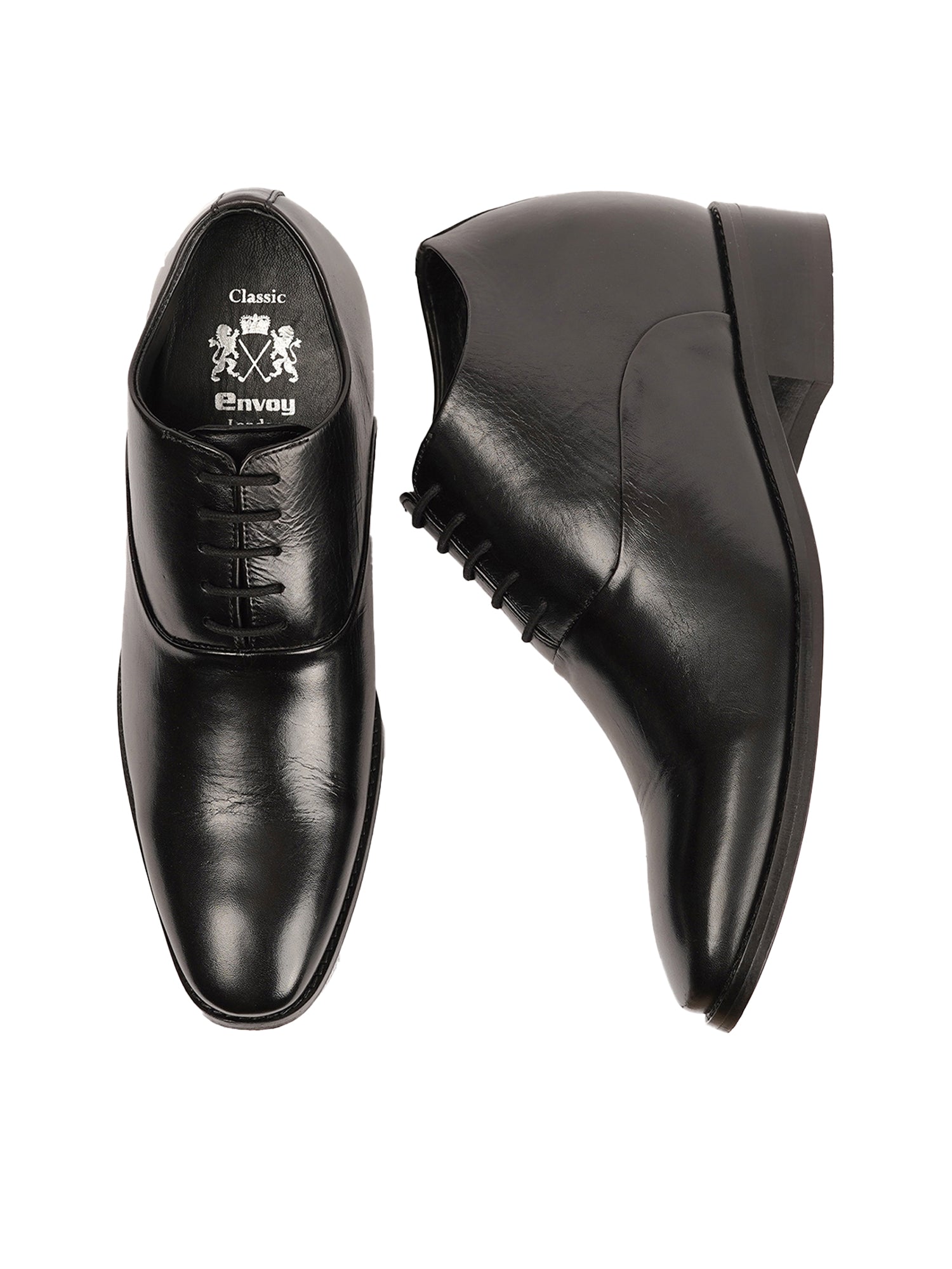 Black Wedding Shoes with Inside Cuban Heel