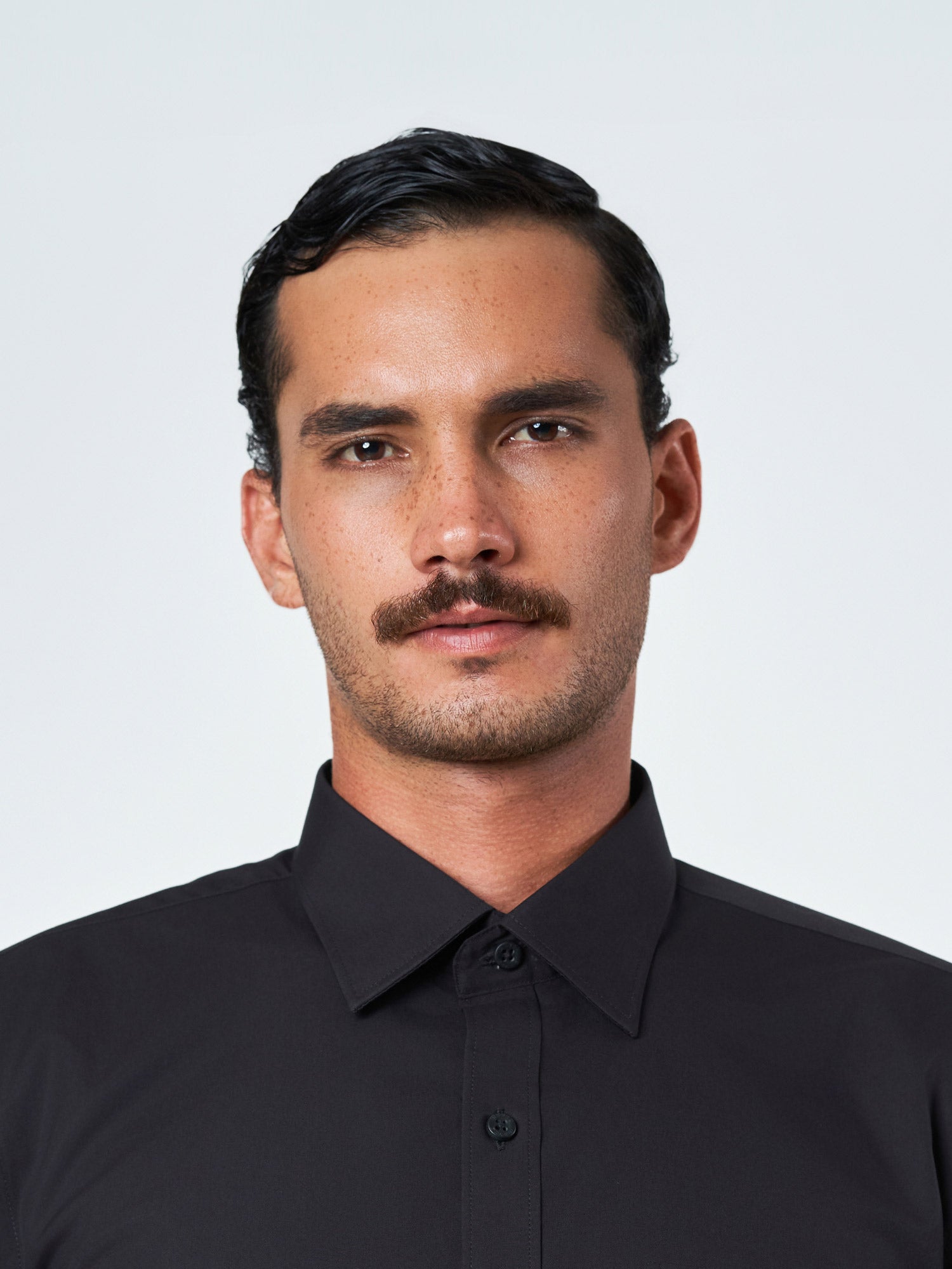 Black Plain Long Sleeve Casual Shirt
