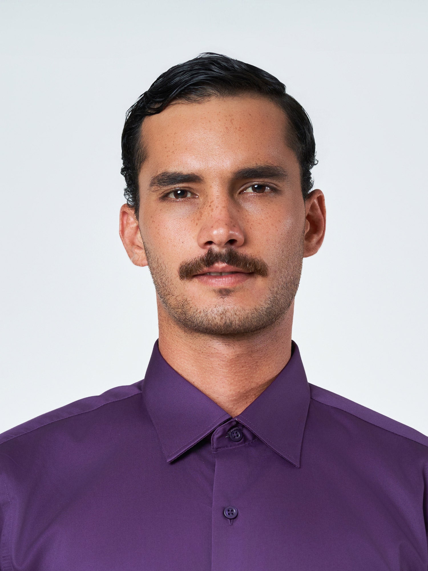 Purple Plain Long Sleeve Casual Shirt