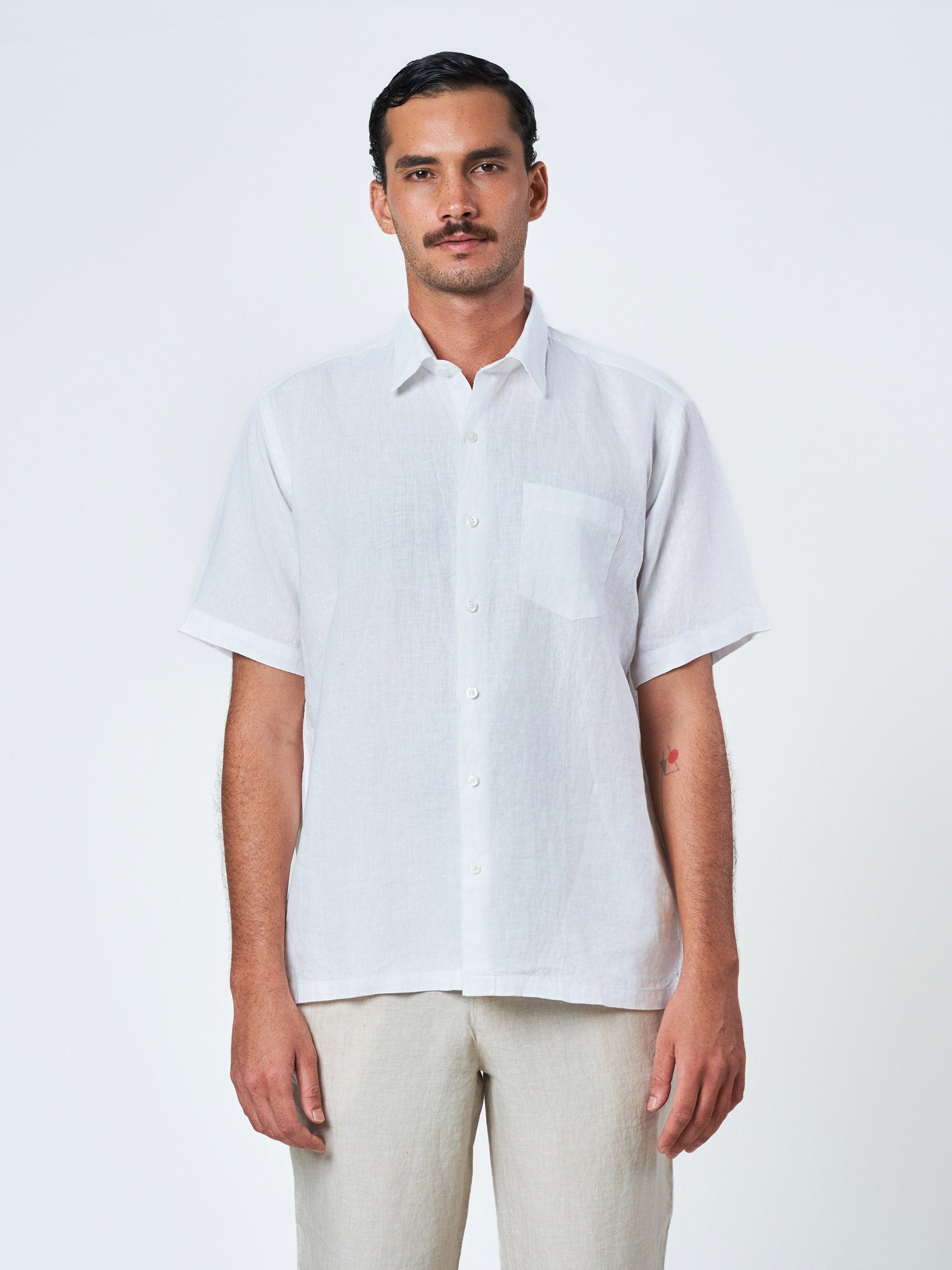 Light Blue Striped Short Sleeve Shirt