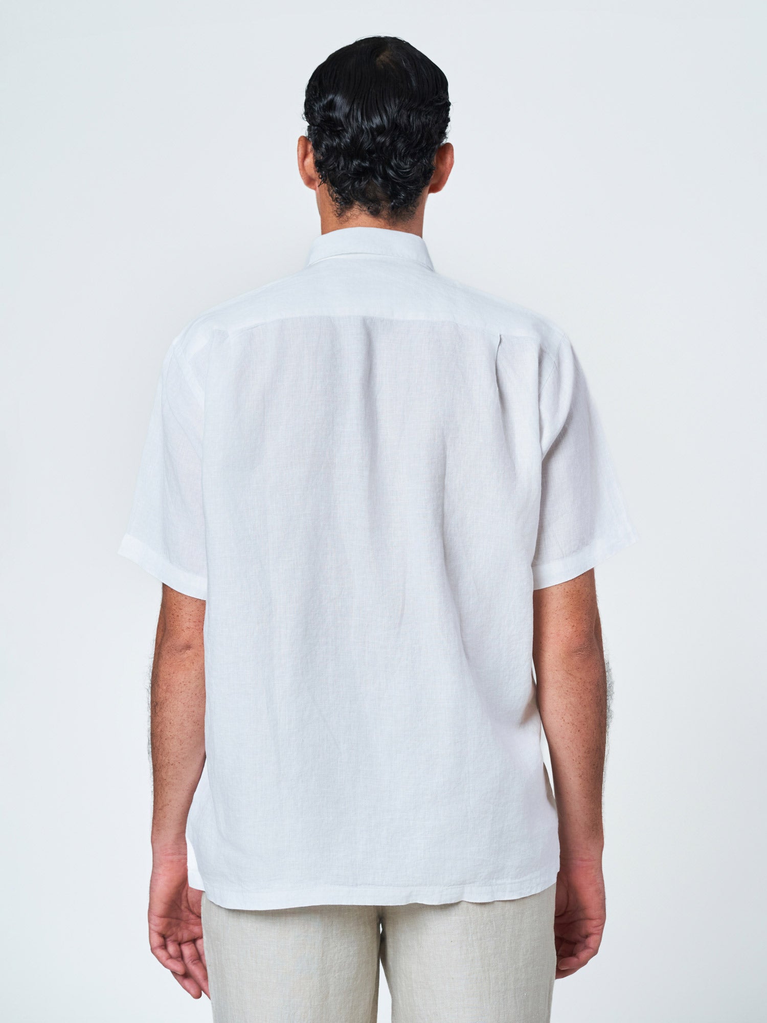 Light Blue Striped Short Sleeve Shirt