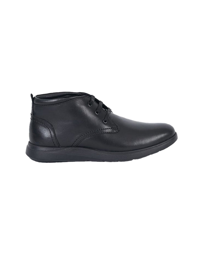 Black Casual Chukka Boots Genuine Leather Shoes