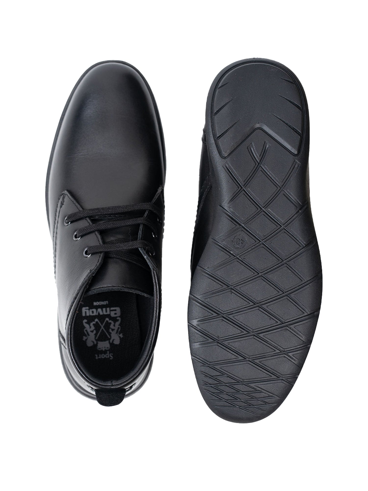 Black Casual Chukka Boots Genuine Leather Shoes