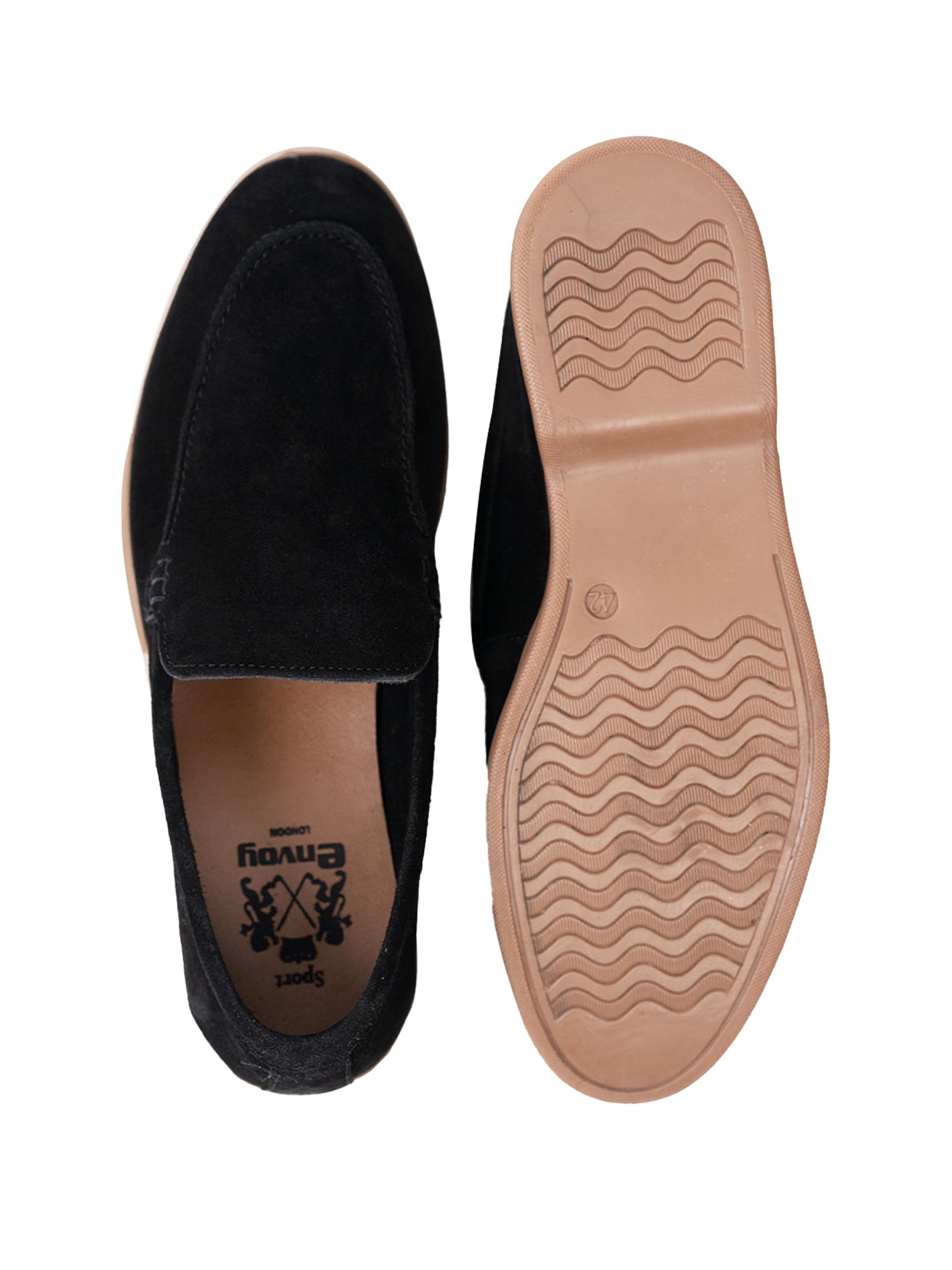 Black Casual Suede Loafers Shoes