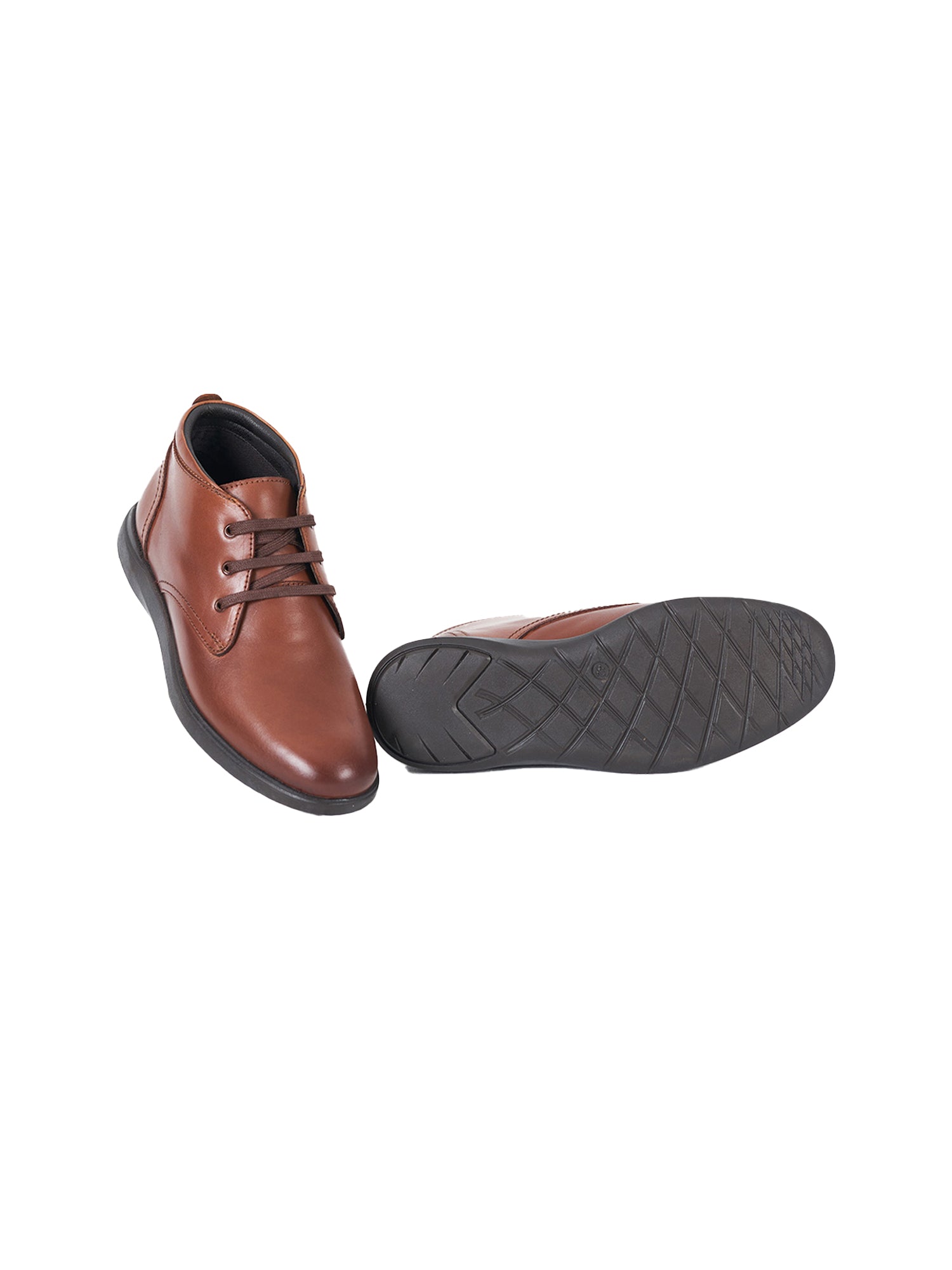 Dark Tan Casual Chukka Boots Genuine Leather Shoes
