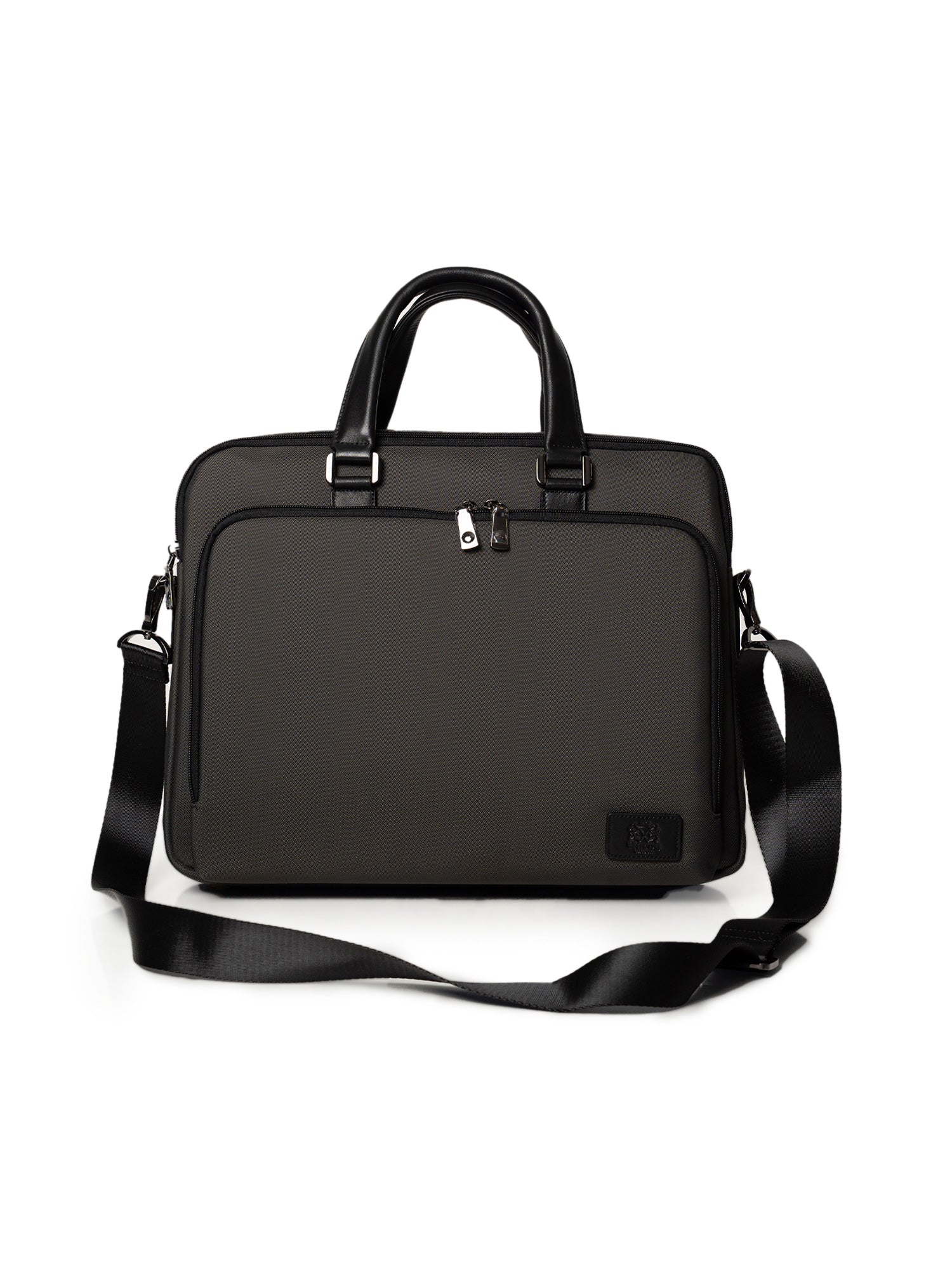 Grey Microfiber Travel & Messenger Bag – Water-Resistant