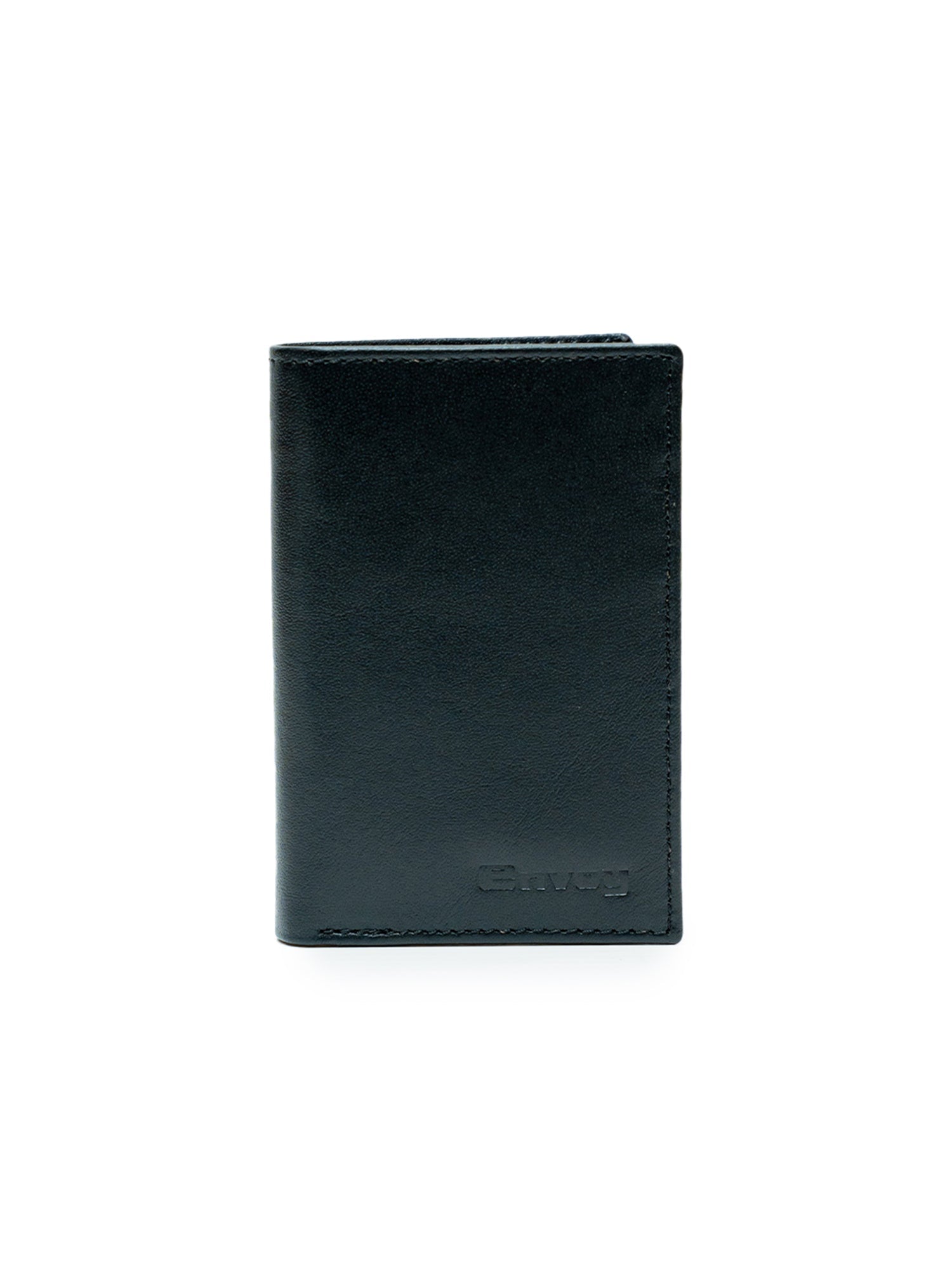 Men’s Black Full Grain Leather Smooth Finish Long Wallet