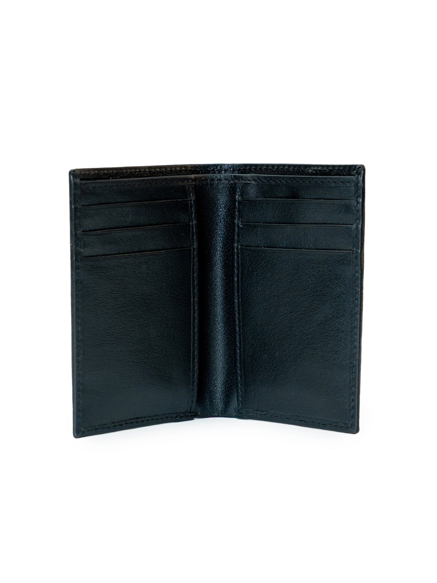Men’s Black Full Grain Leather Smooth Finish Long Wallet
