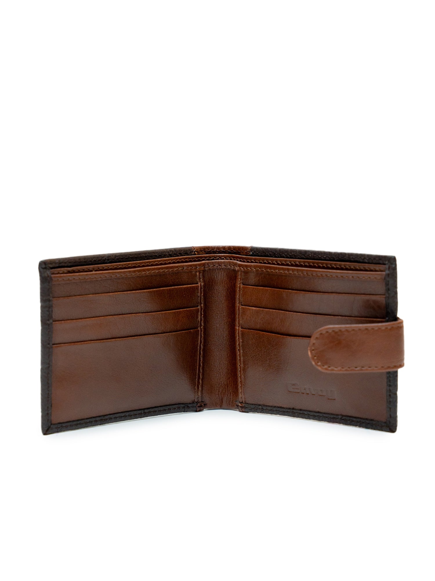 Men’s Brown Two Tone Full Grain Leather Croc Pattern Wallet
