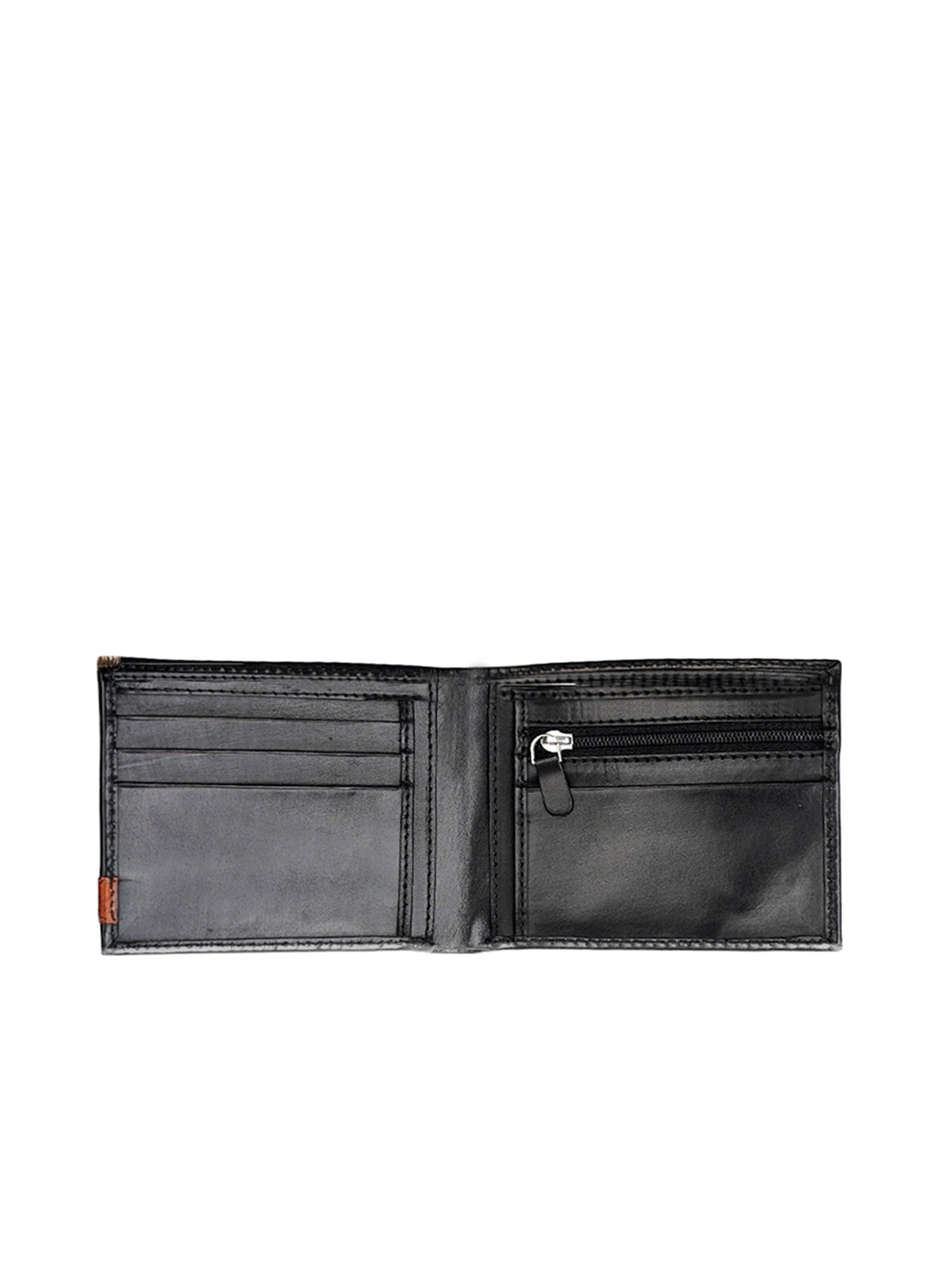 Men's Croc Pattern Black Full-Grain Leather Wallet