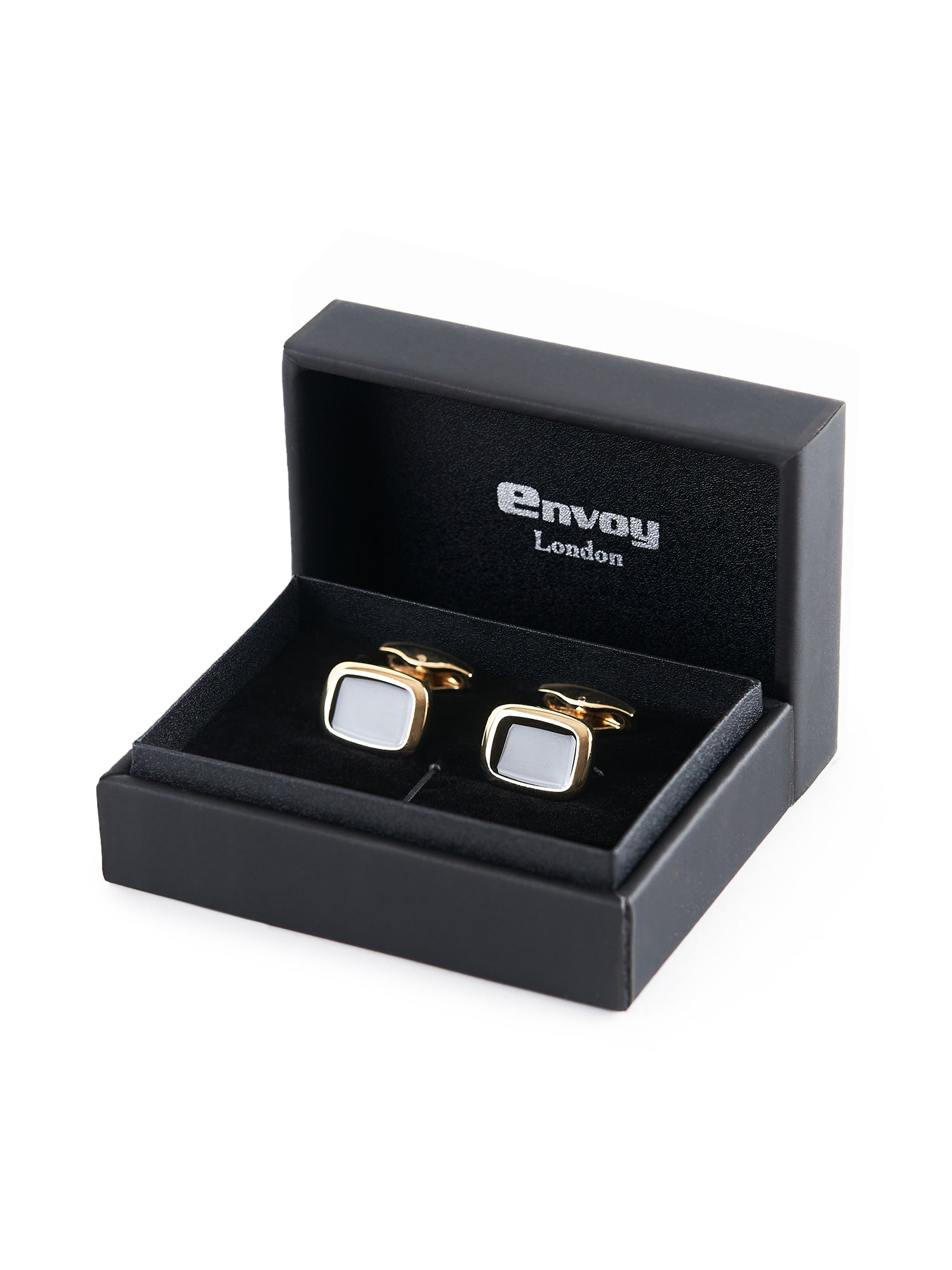 Rounded Rectangle Gold Cufflinks
