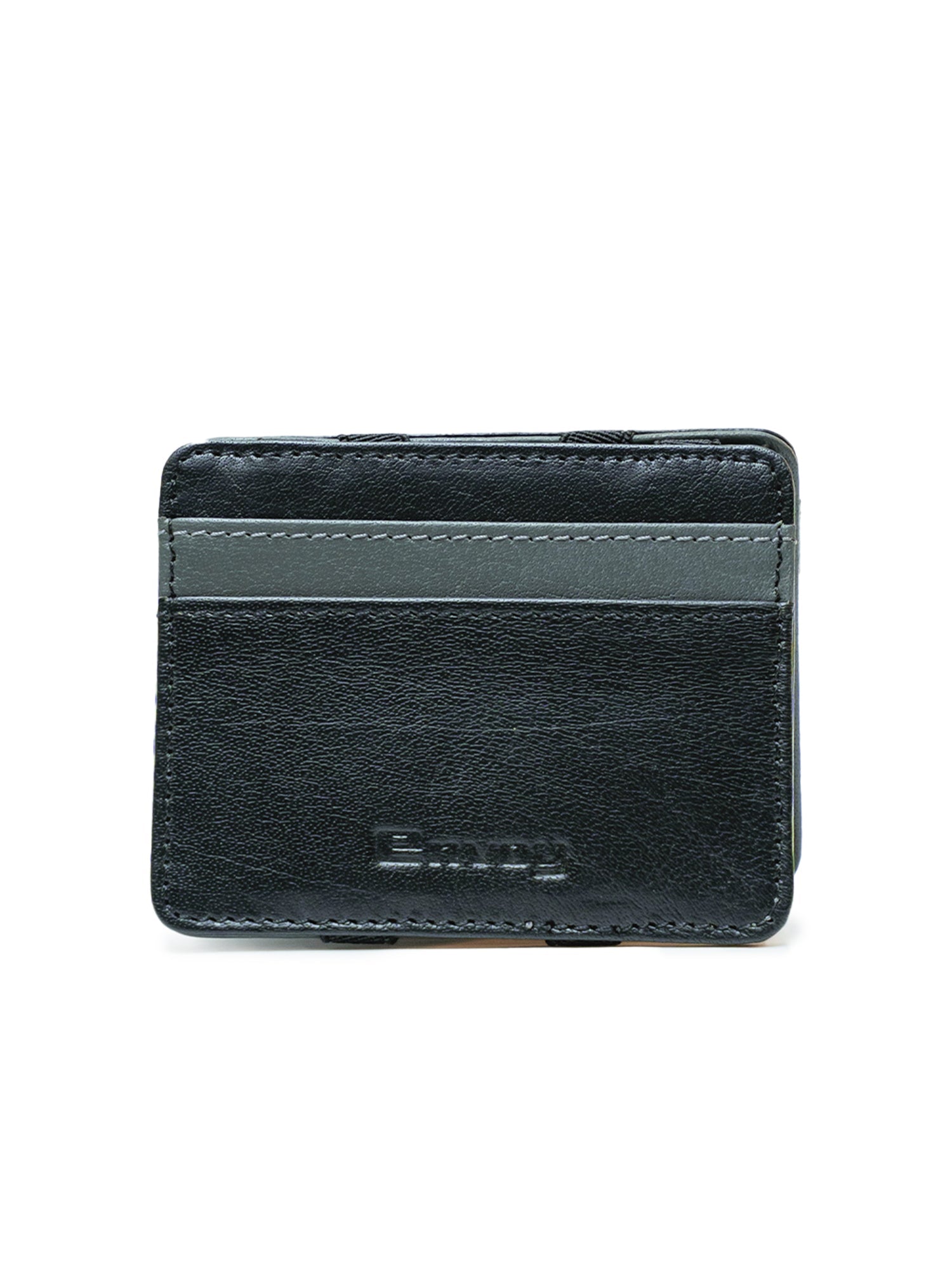 Men’s Smooth Finish Black Full Grain Leather Card Holder
