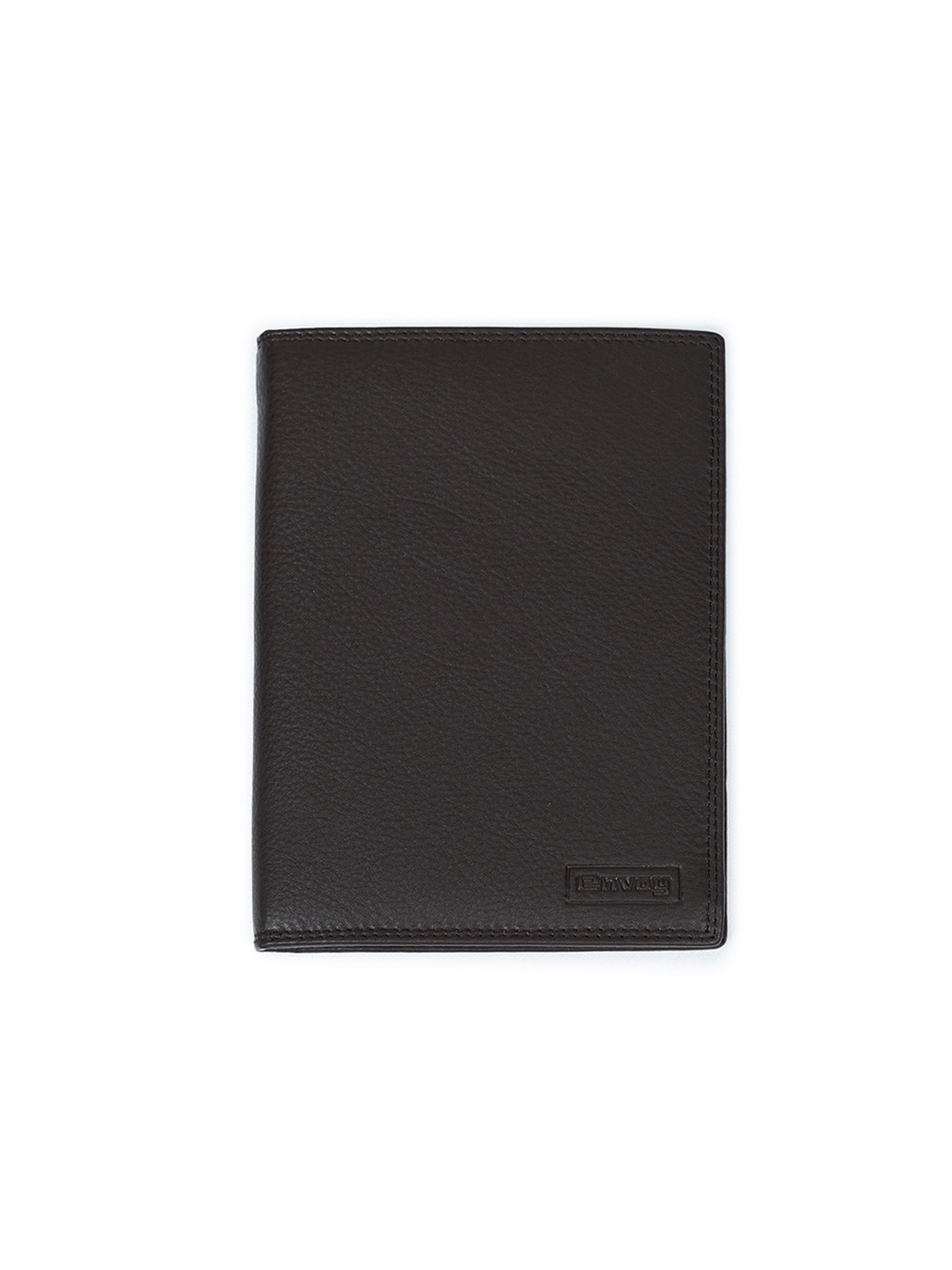 Men's Smooth Finish Black Natural Genuine Leather Long Wallet