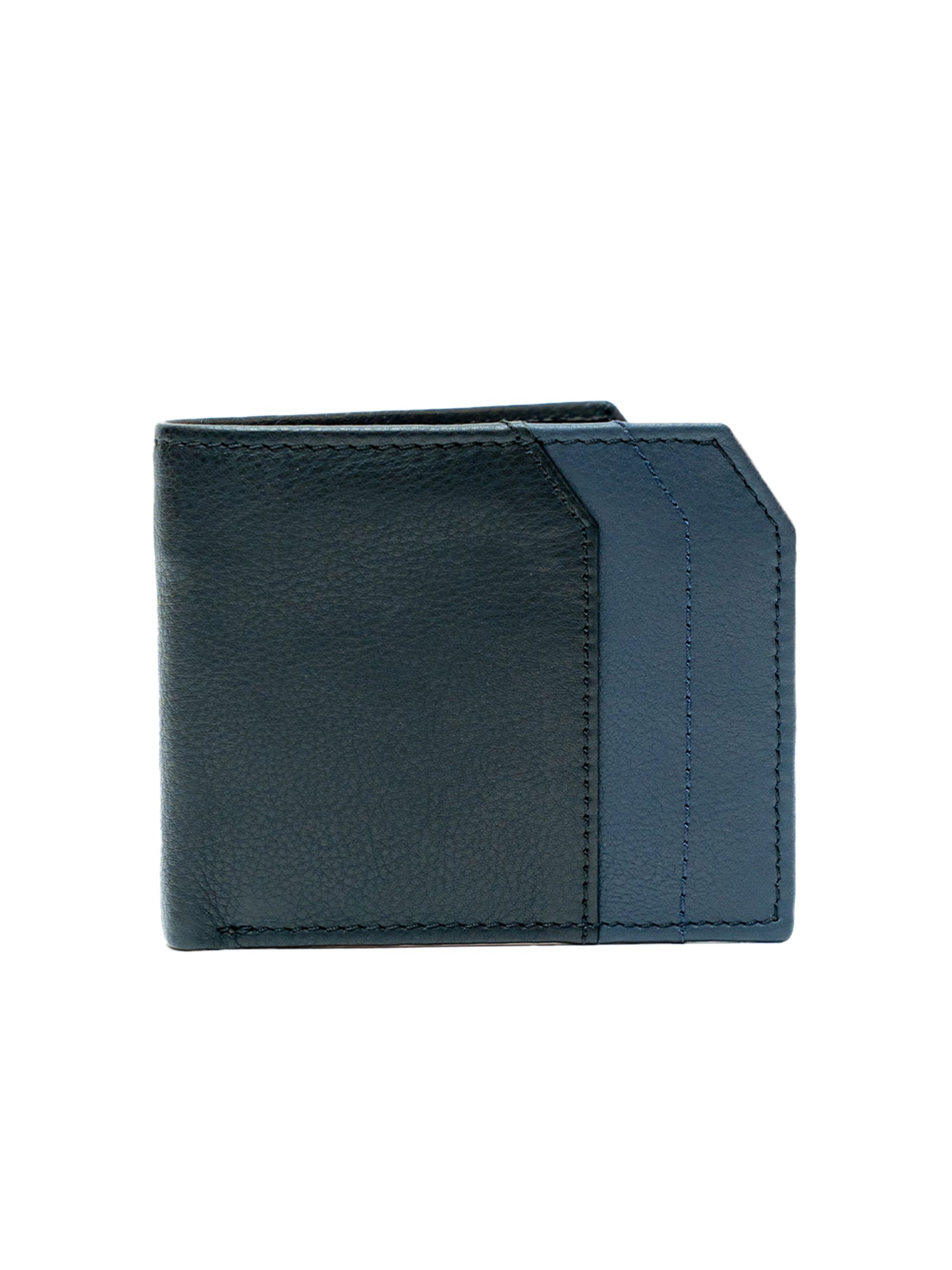 Men’s Smooth Finish Black with Maroon Design Full Grain Leather Wallet