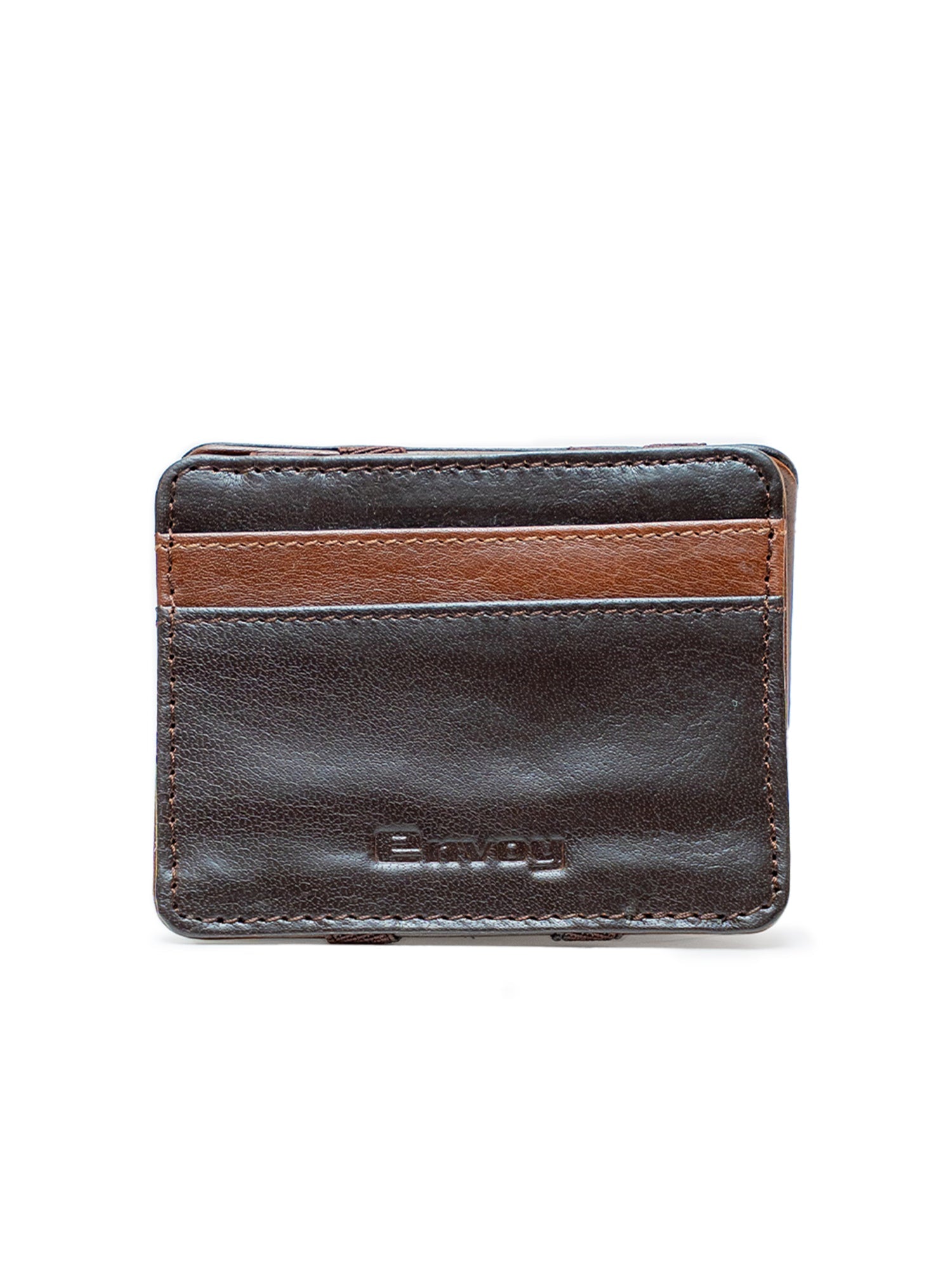 Men’s Smooth Finish Brown Full Grain Leather Card Holder