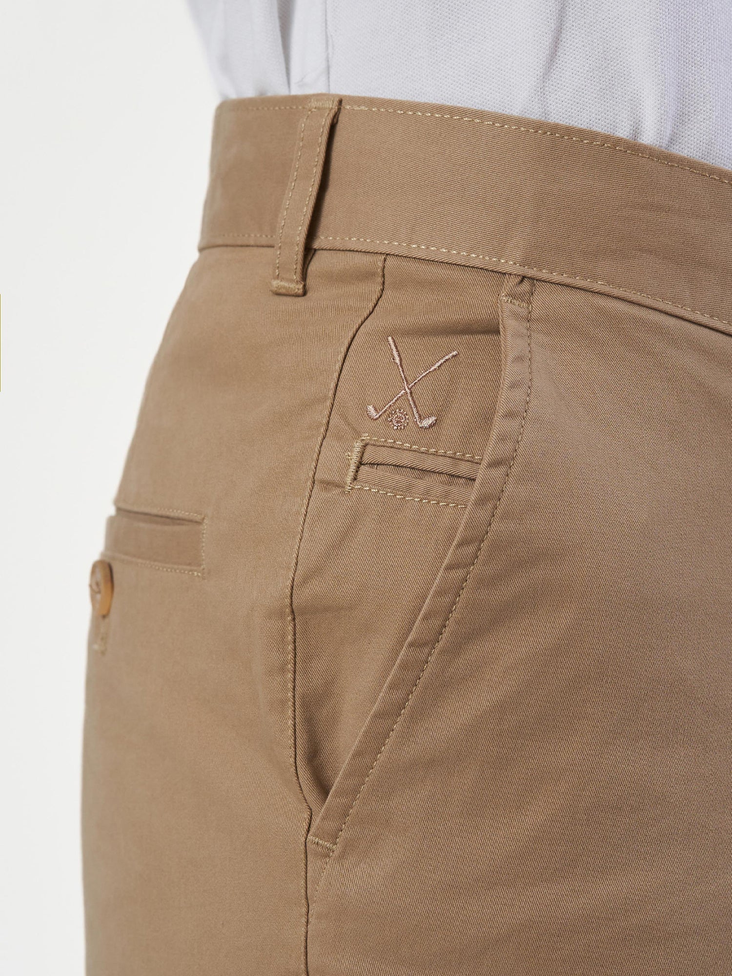 Smart Casual Beige Cotton Stretch Chikago Fit Chinos