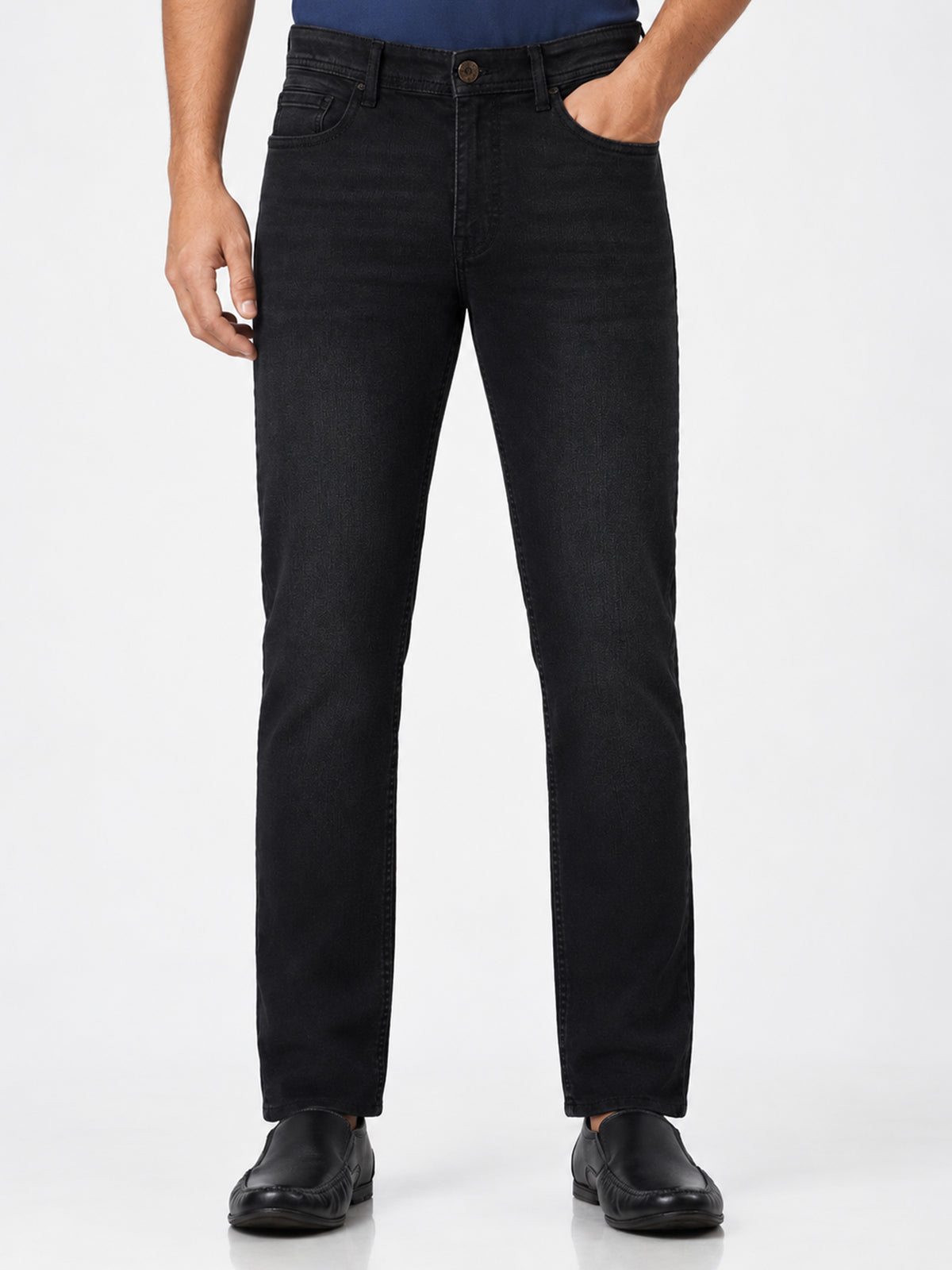 Black Regular Fit Jeans