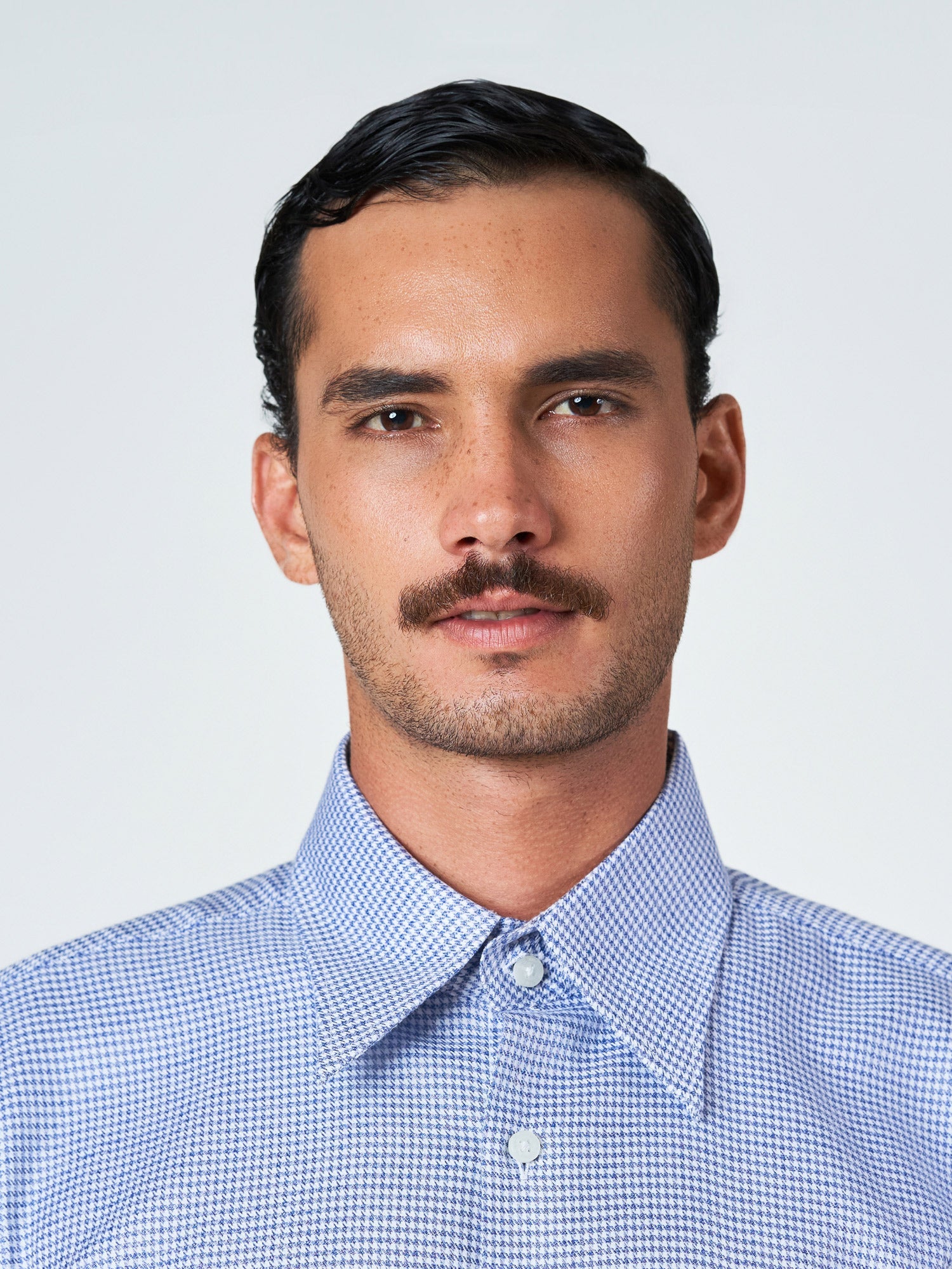Blue Checked Long Sleeve Casual Shirt