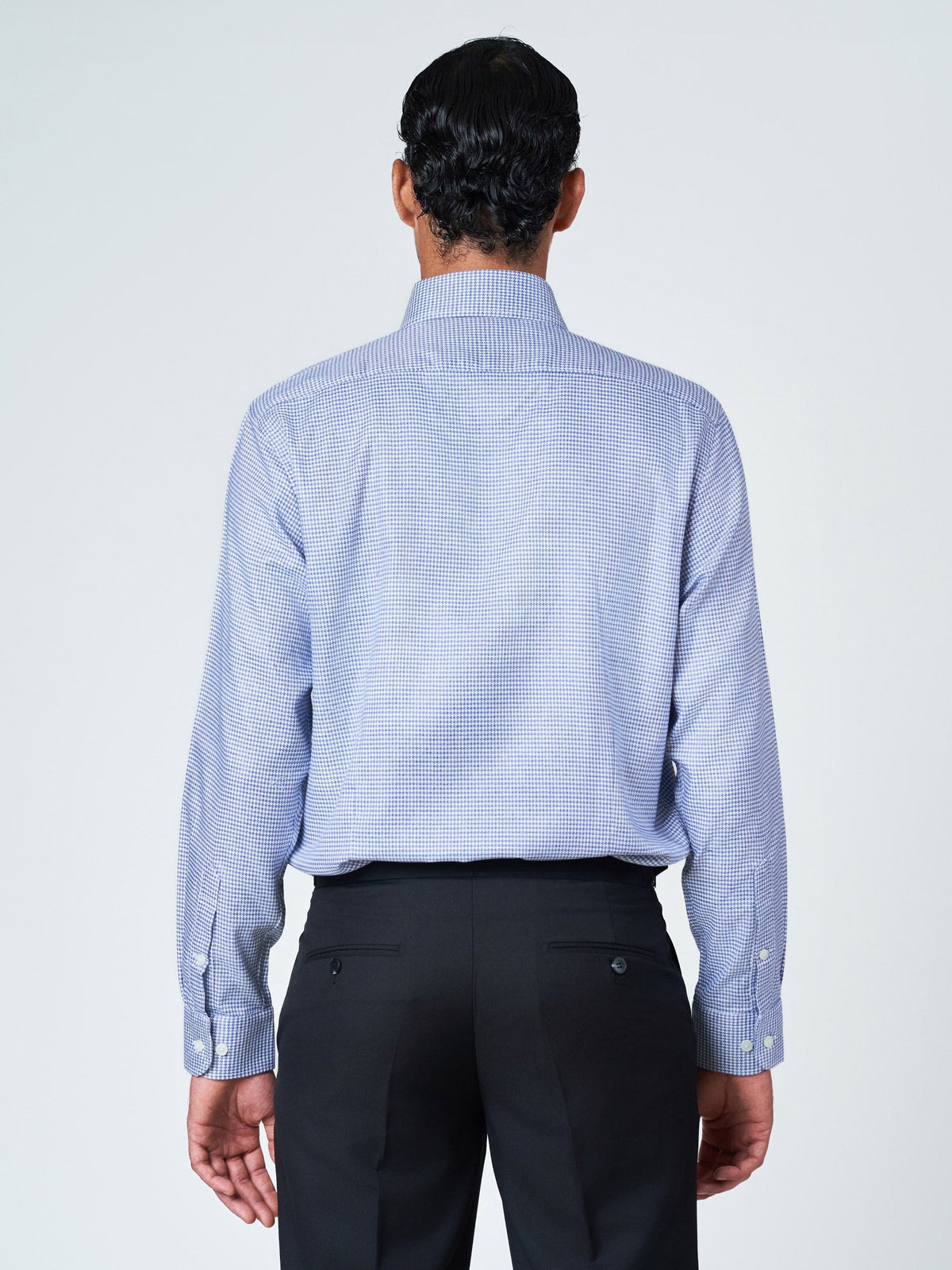 Blue Checked Long Sleeve Casual Shirt