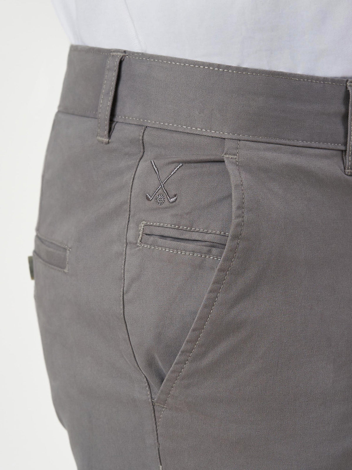 Smart Casual Gray Cotton Slim Fit Chinos