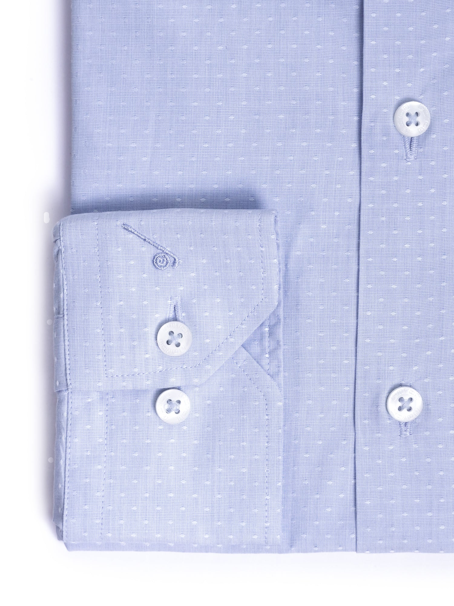Light Blue Design Cotton Tailored Fit Shirt