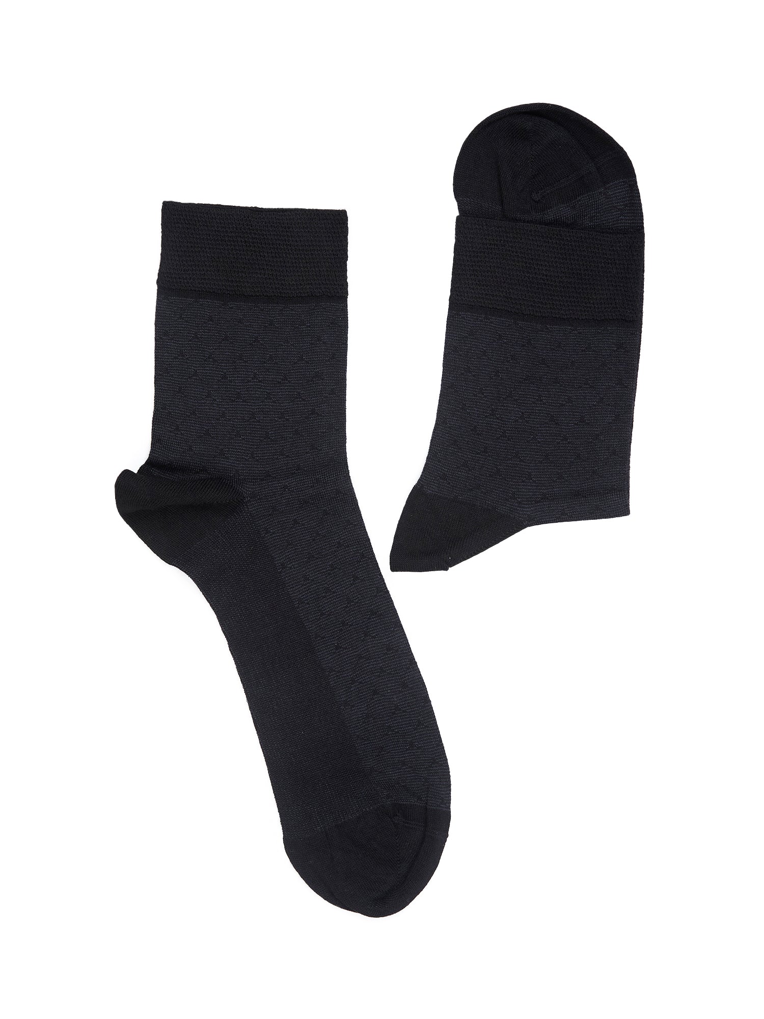 Maroon & Black Bamboo Cotton Crew Socks