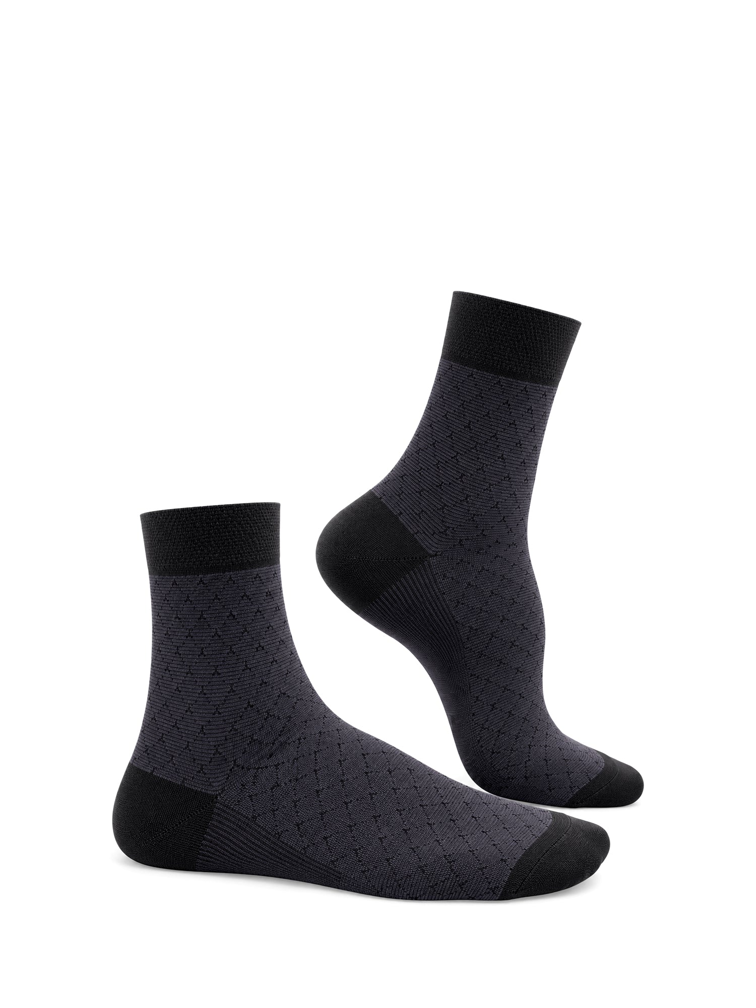 Maroon & Black Bamboo Cotton Crew Socks