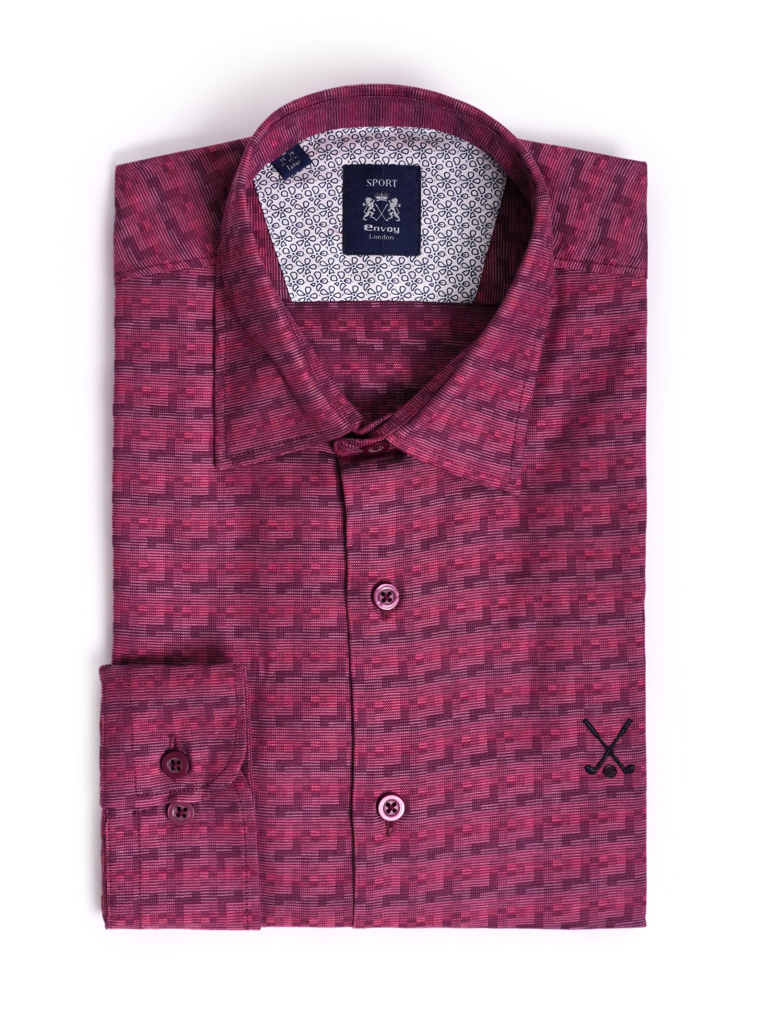Peach Design Cotton Spandex Tailored Fit Shirt