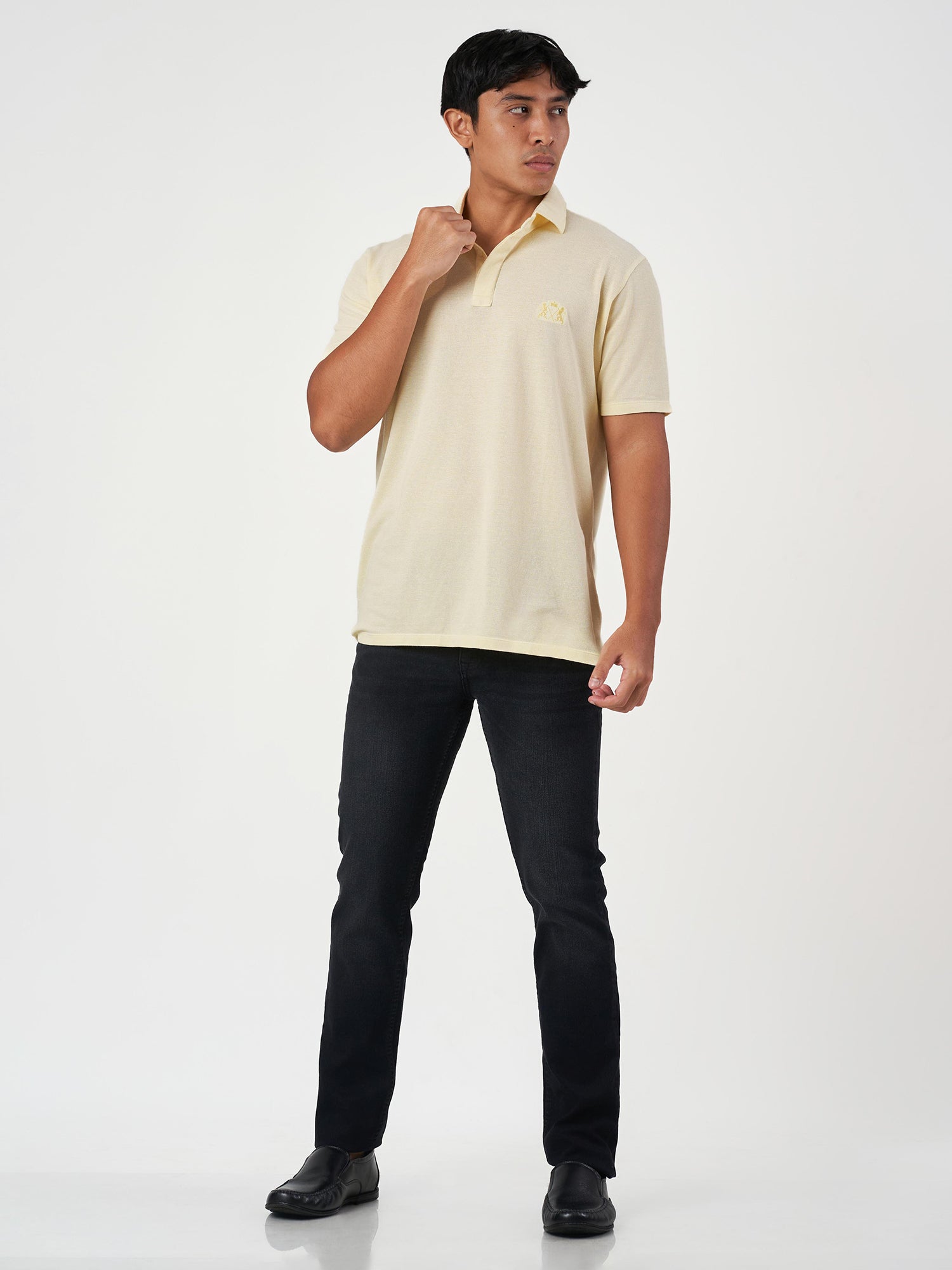 Yellow Plain Polo T-Shirt