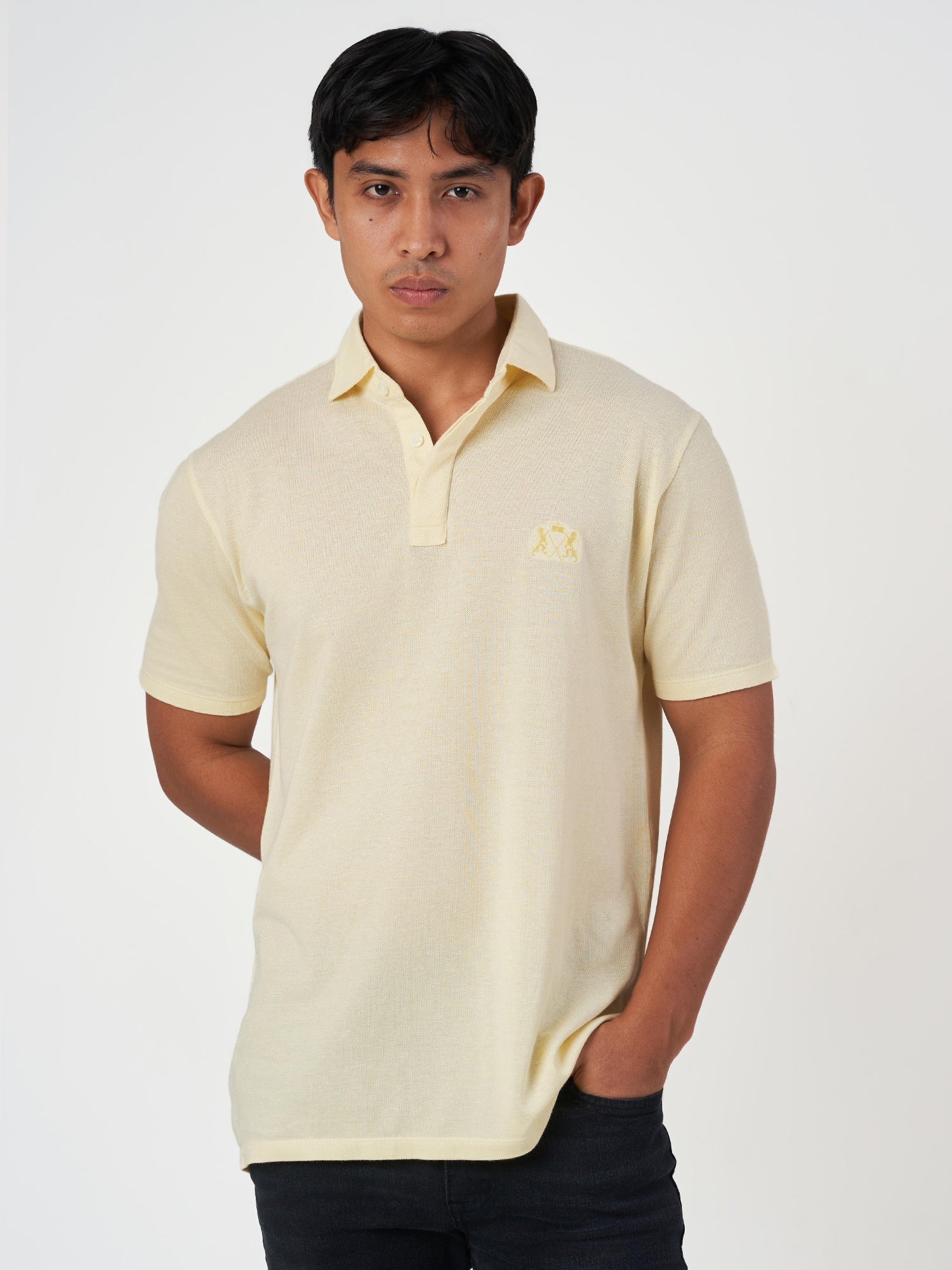Yellow Plain Polo T-Shirt