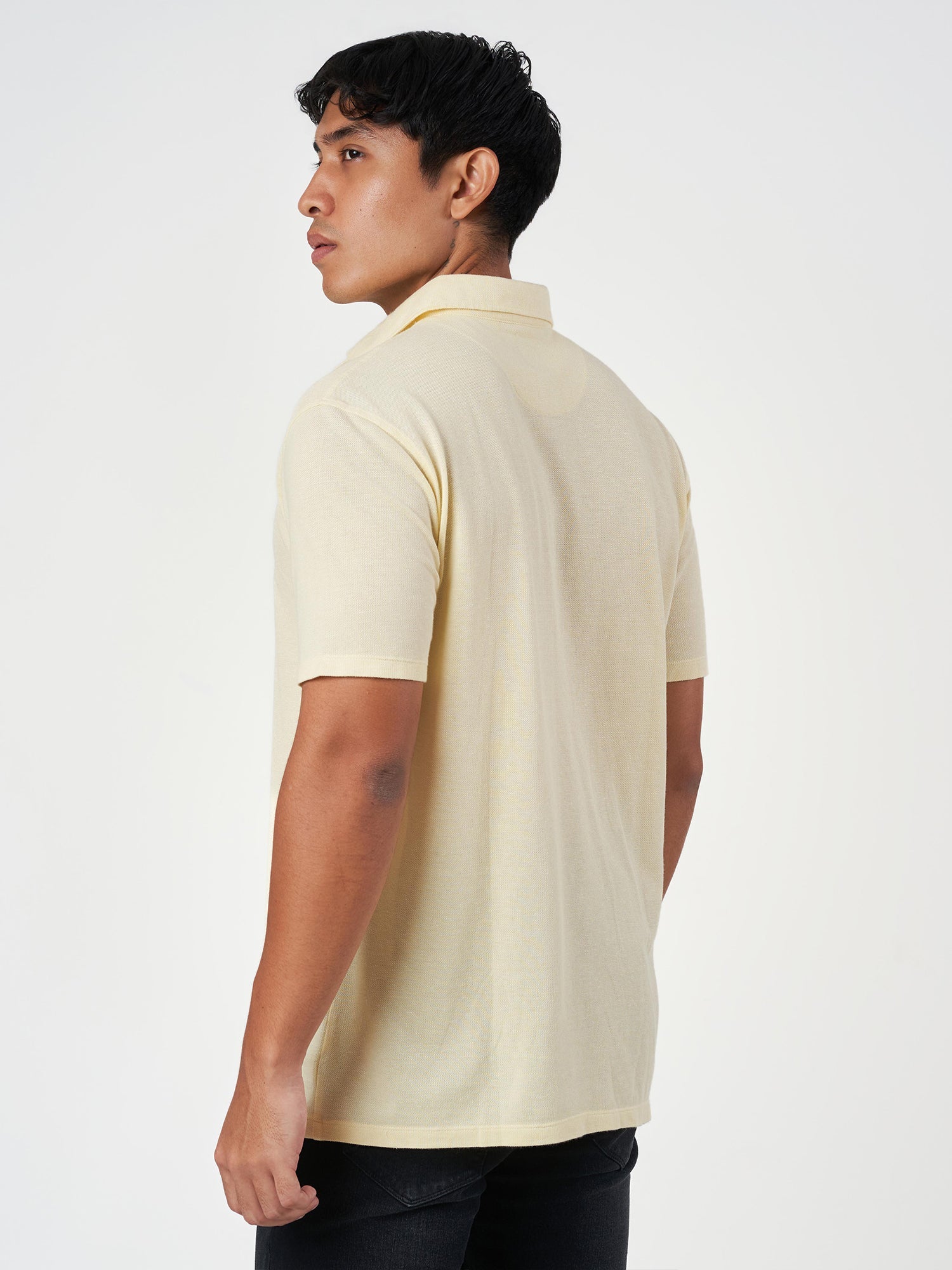 Yellow Plain Polo T-Shirt