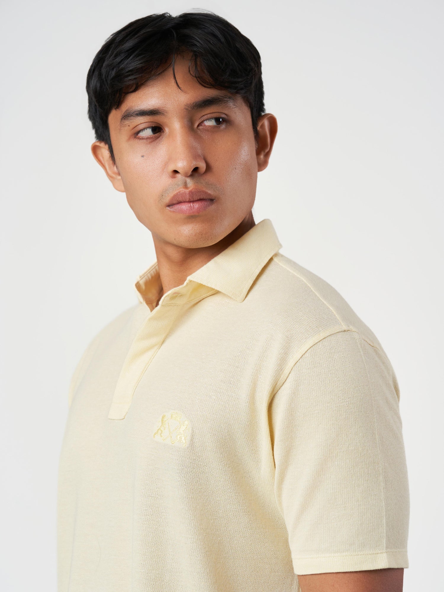 Yellow Plain Polo T-Shirt