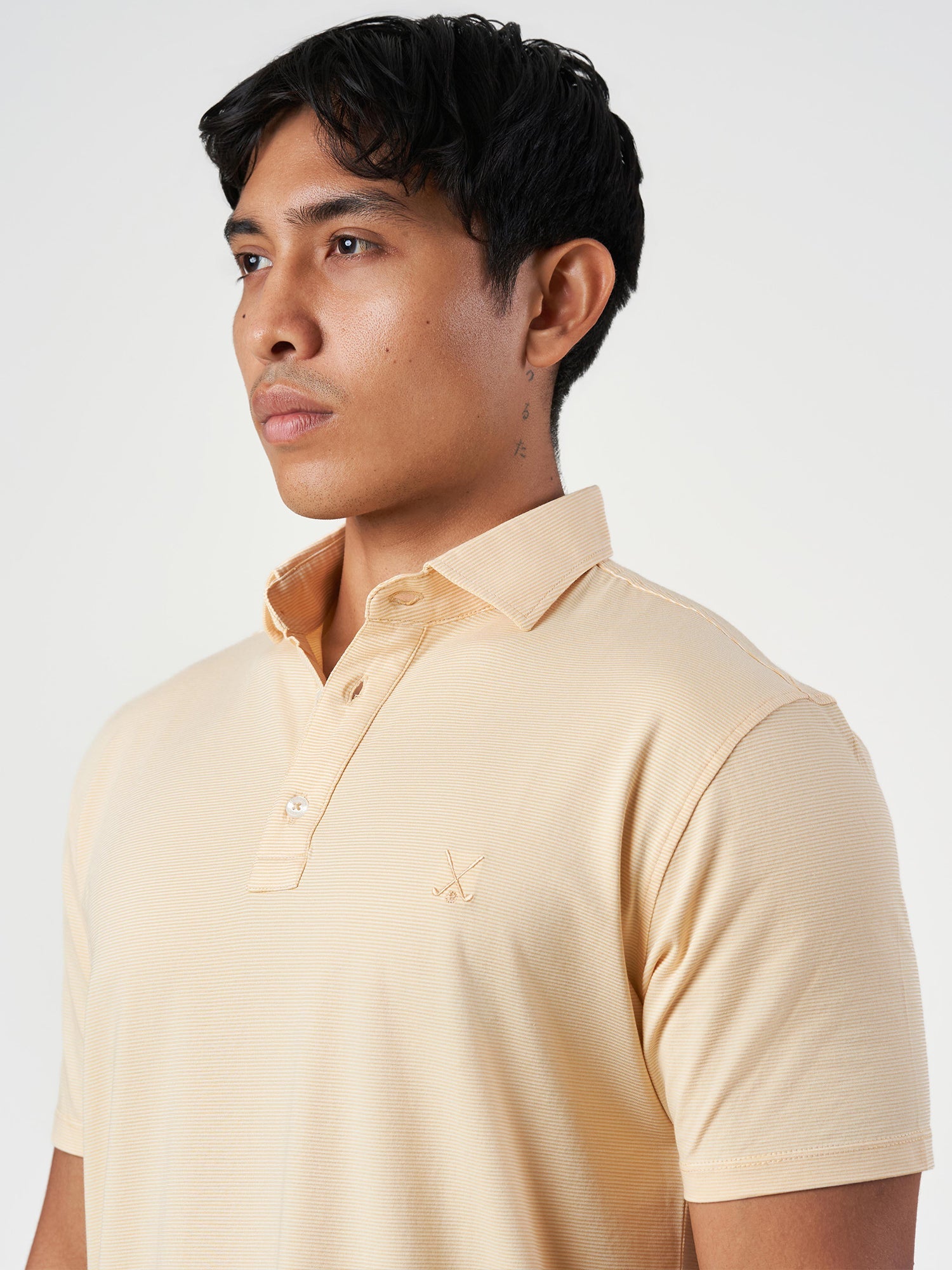 Yellow Striped Polo T-Shirt
