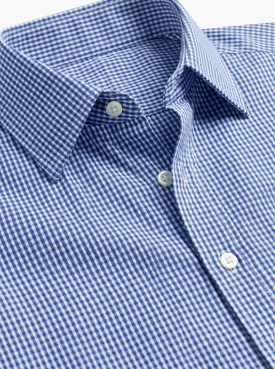 White/ Blue Check Shirting - Envoy Classic