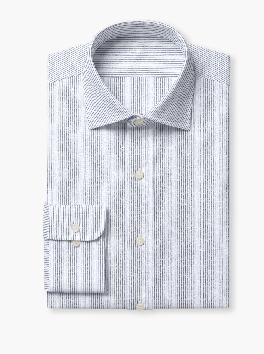 White & Blue Stripes Shirt