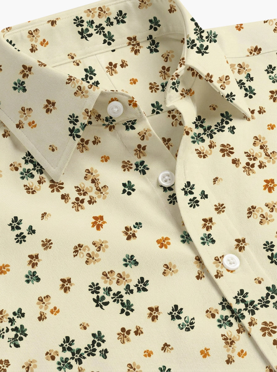 Earthy Green Cotton Floral