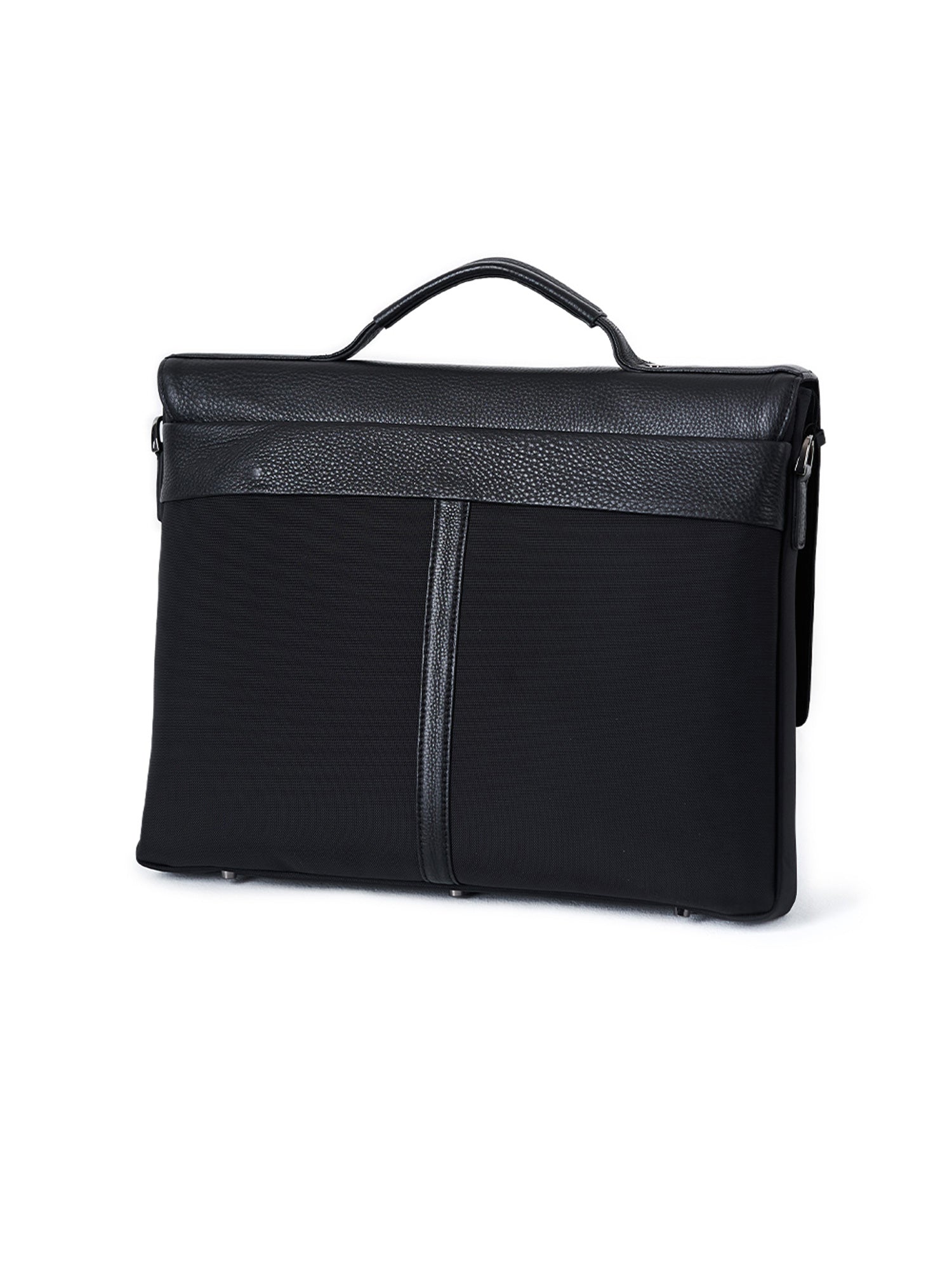 Black Full-Grain Leather Laptop Bag
