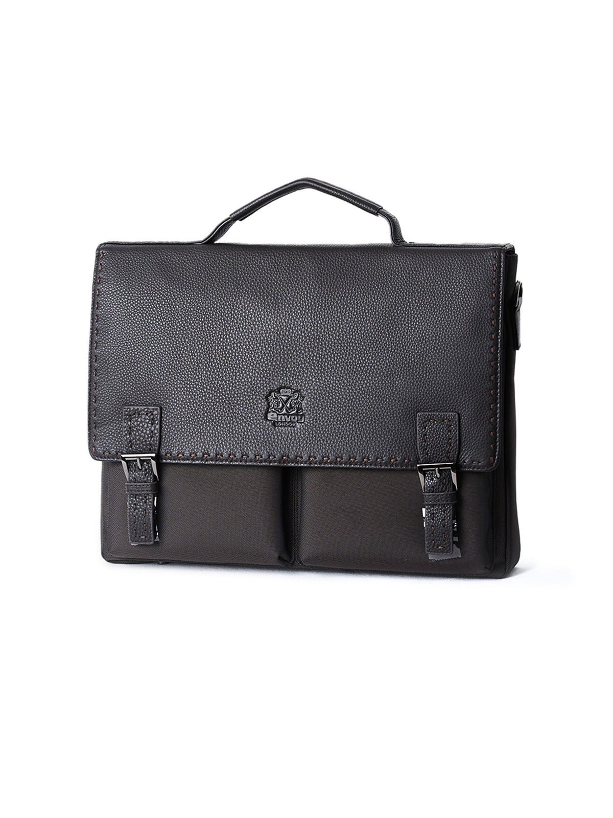 Brown Full-Grain Leather Laptop Bag
