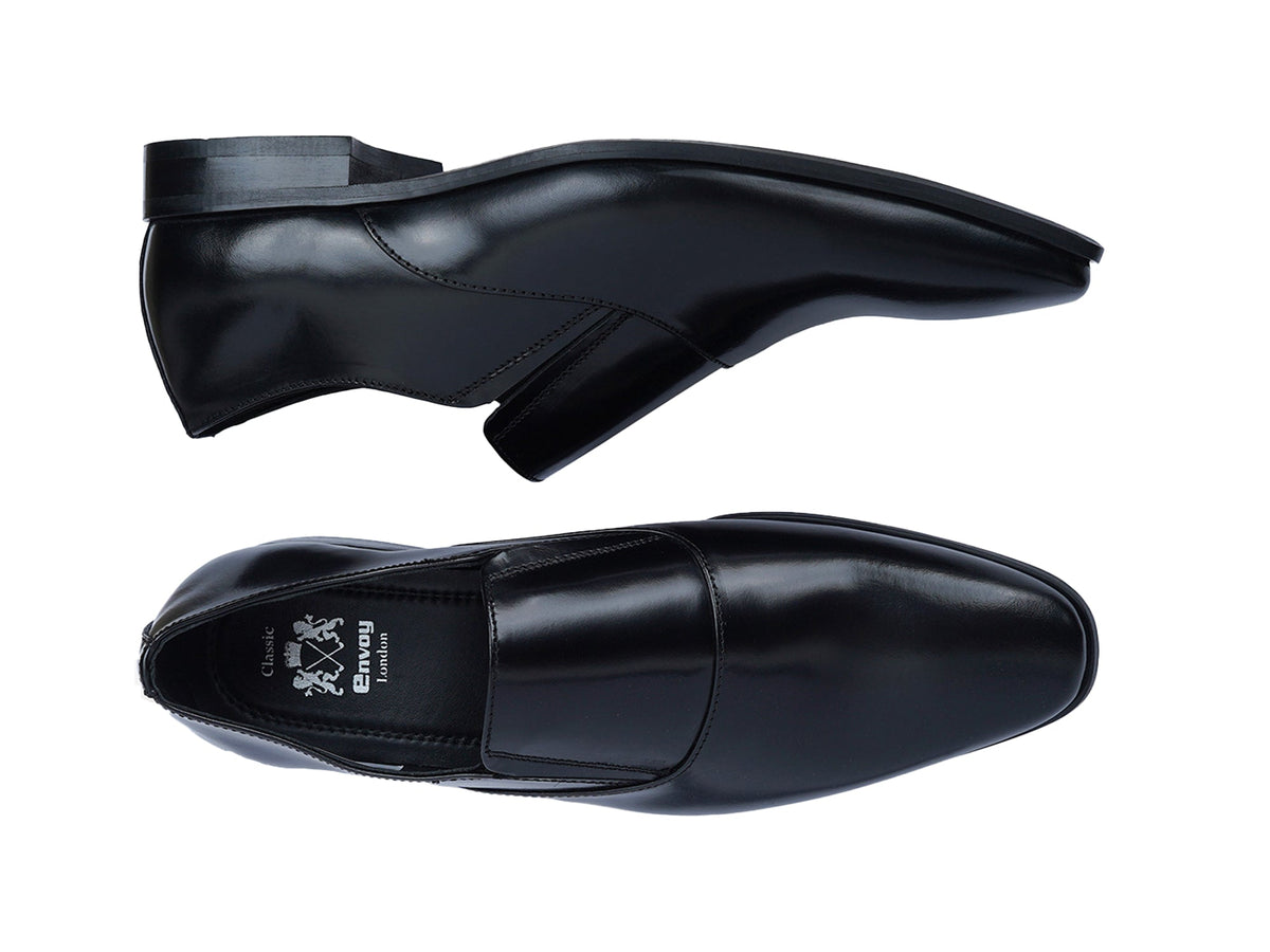 Black Patent Leather Penny Loafers Shoes