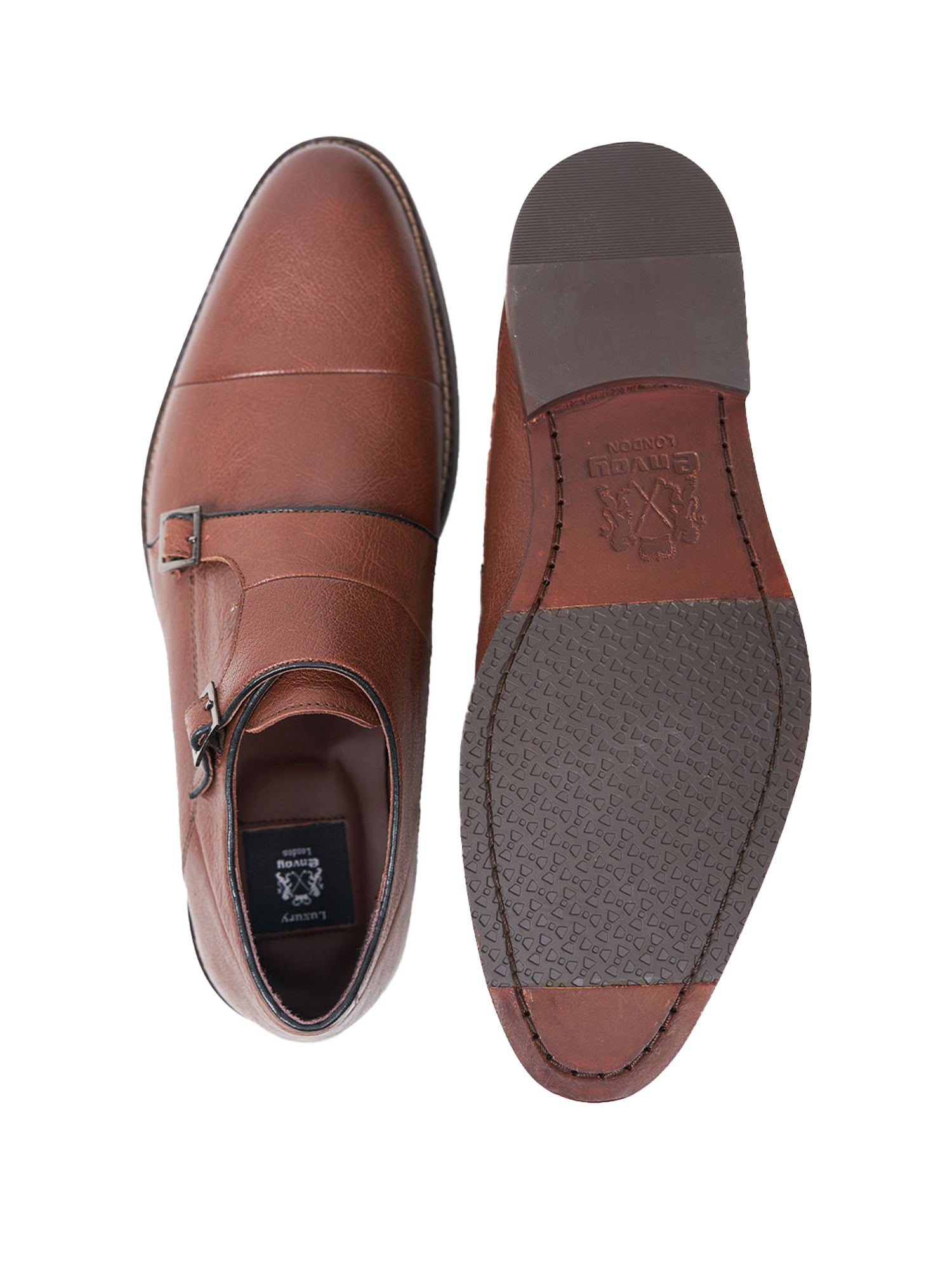 Formal Monk Strap Dark Brown Shoes