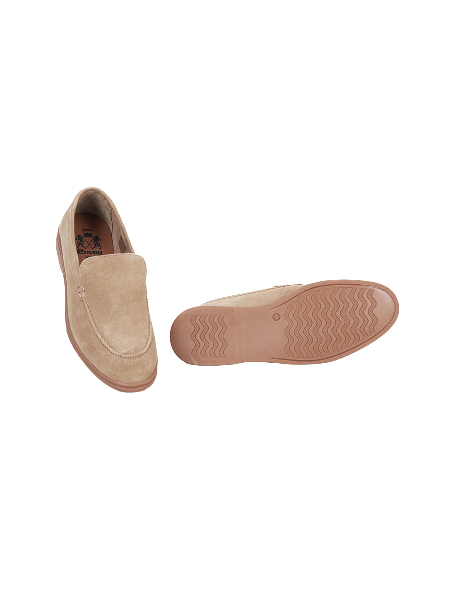 Beige Casual Suede Loafers Shoes