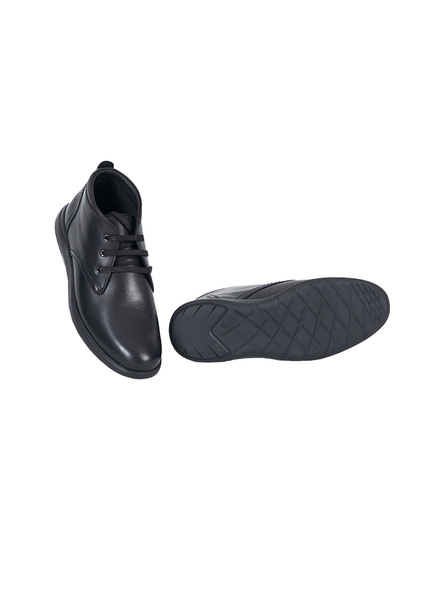 Black Casual Chukka Boots Genuine Leather Shoes