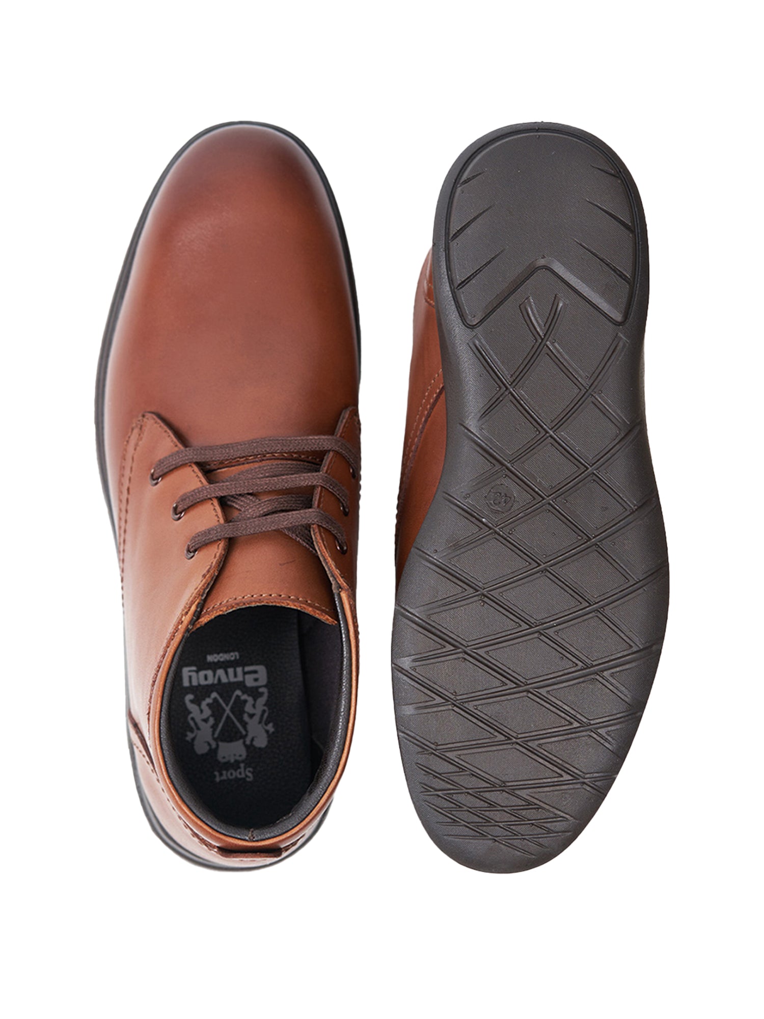 Dark Tan Casual Chukka Boots Genuine Leather Shoes