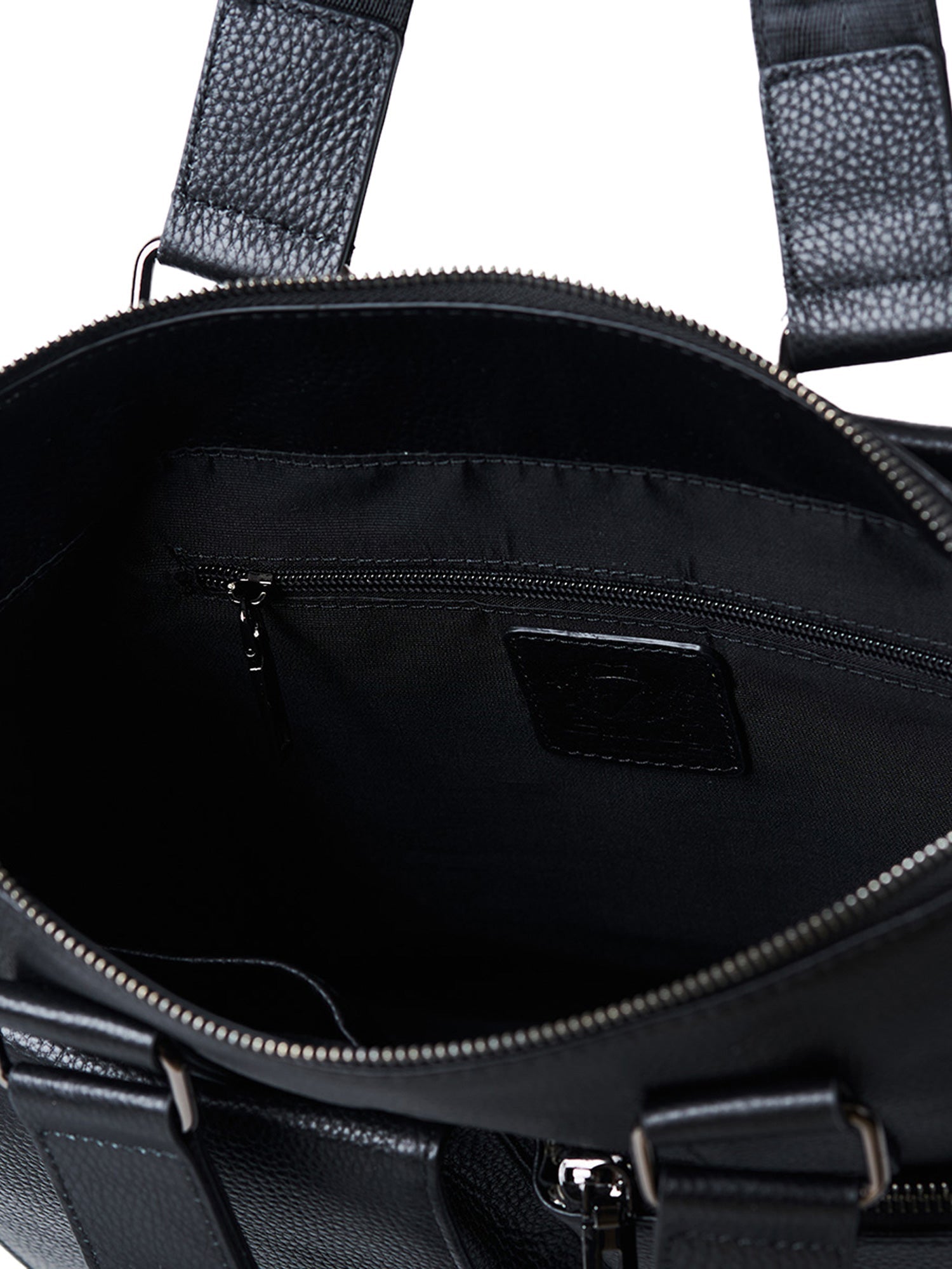 Full-Grain Leather Black Work Tote Bag – Lightweight & Durable Office Carry